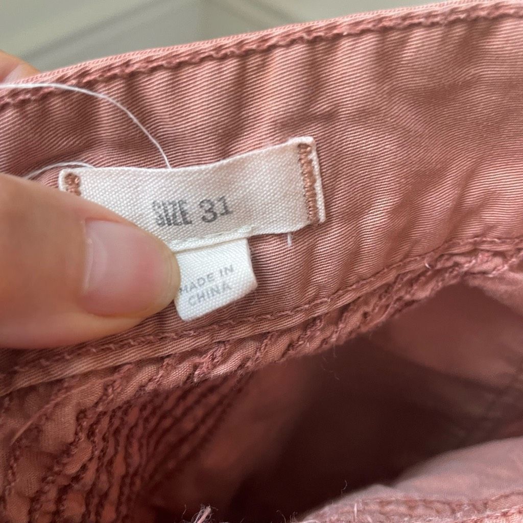 Madewell Madewell Dusty Rose 100% Cotton Casual Pants 31 Size 31" - 7 Thumbnail