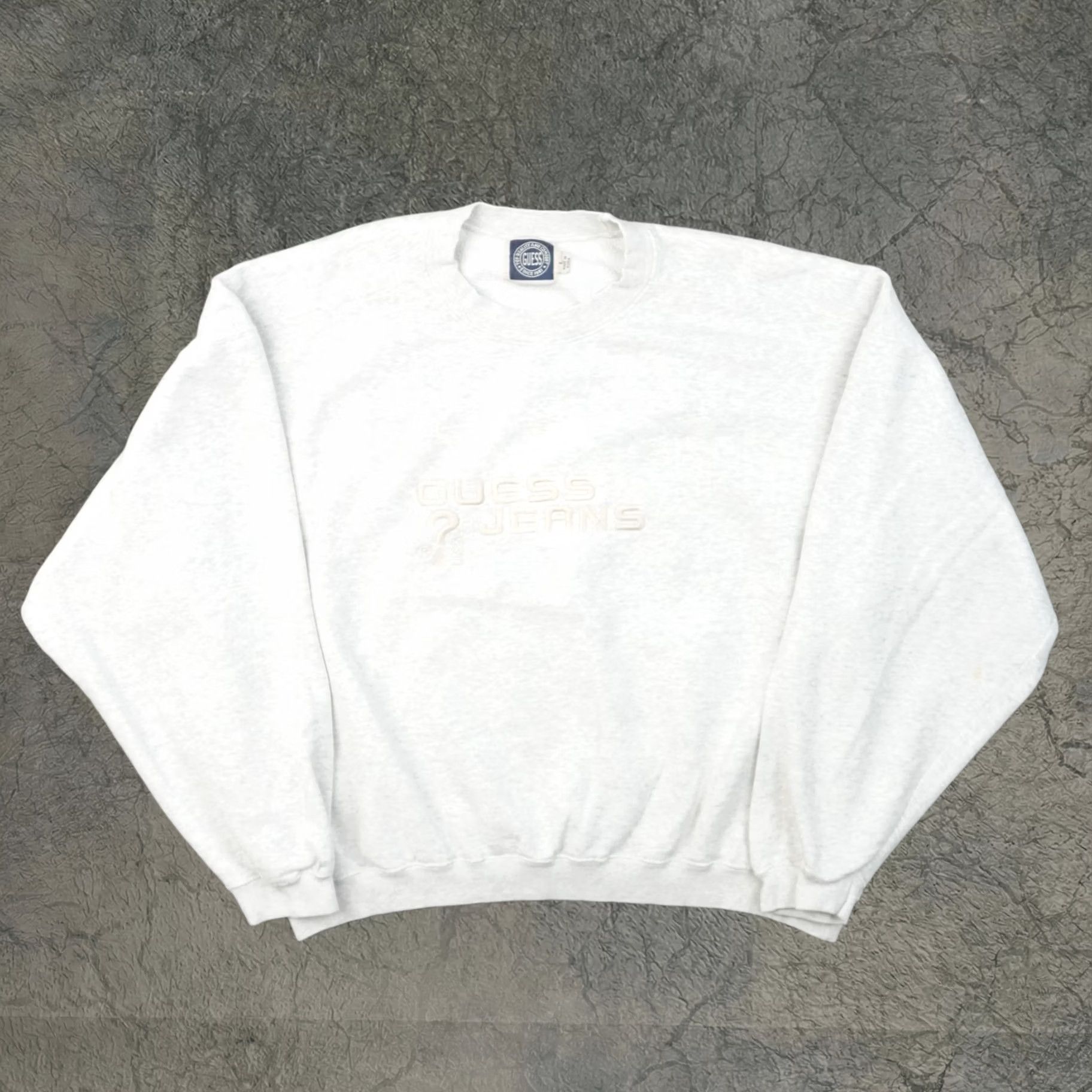 Vintage Guess Sweatshirt Gray Long Sleeve Pullover Shirt Mens Large 90s City Usa, Men's