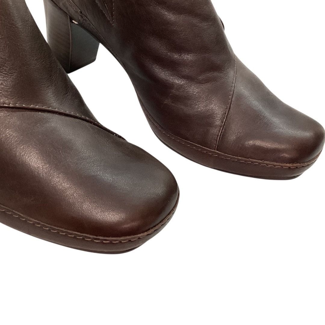 Clarks Clarks Artisan Brown Leather Heeled Mules Clogs Slip on Shoe Size US 9 / IT 39 - 6 Thumbnail