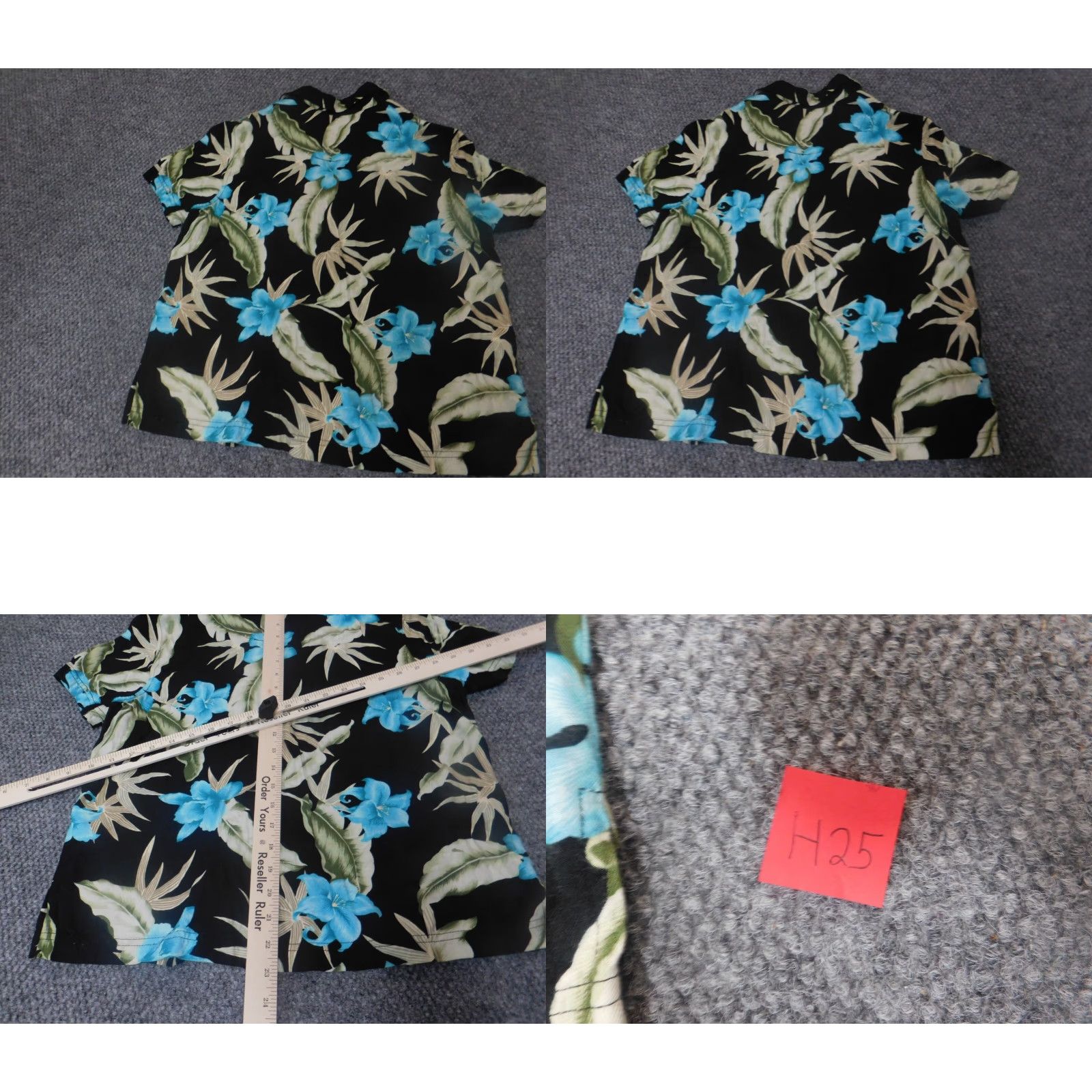 Vintage Sharon Anthony Womens Button-Up Blouse L Blue Floral Long Sleeve Crew Neck Casual Everyday Regular Stretch Size L / US 10 / IT 46 - 8 Thumbnail