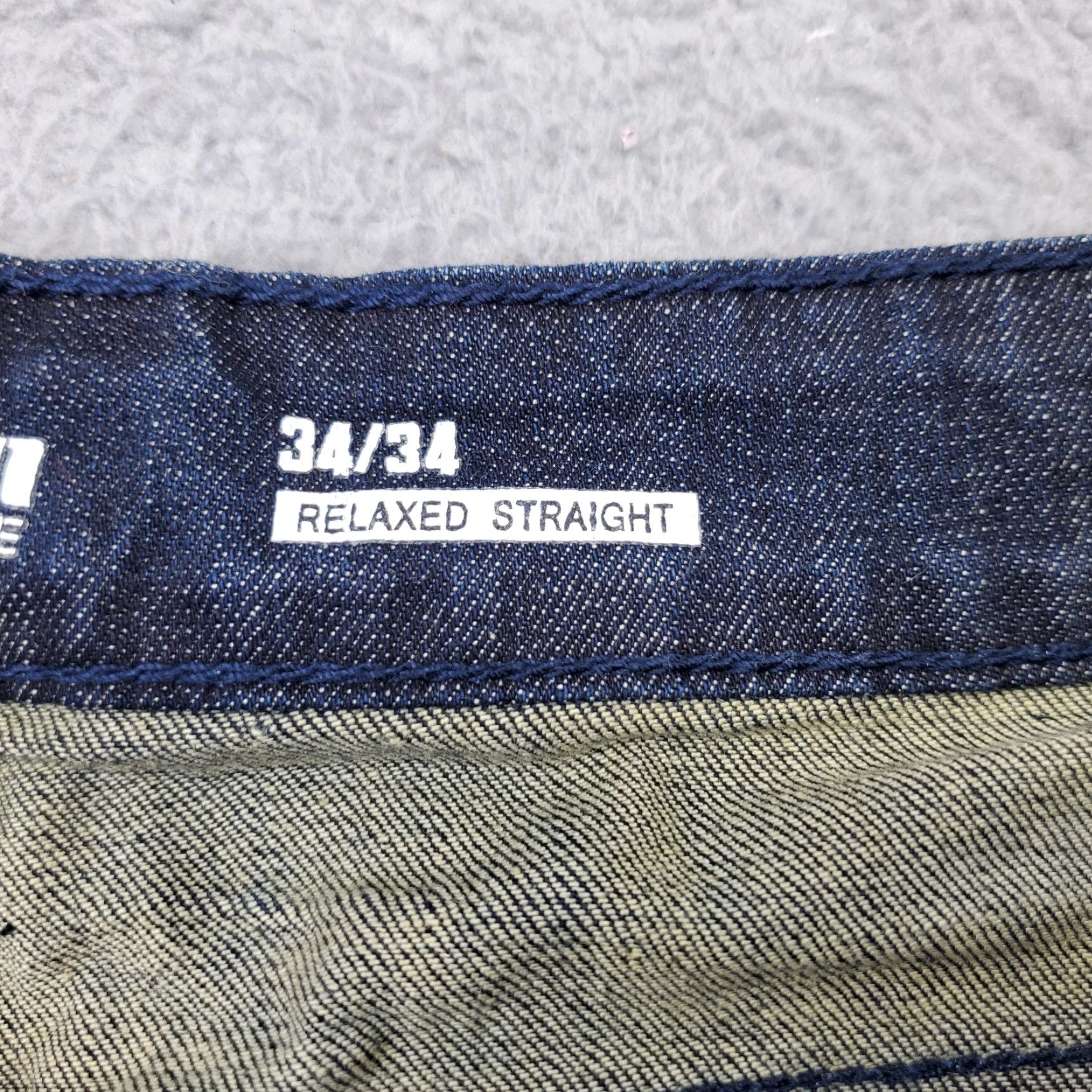 Vintage Urban Pipeline Jeans Men 34/34 Blue Denim Relaxed Stretch Dark Wash Straight Leg - Mens Size 34 Jeans Blue Denim Relaxed Stretch Straight Leg Size US 34 / EU 50 - 4 Thumbnail