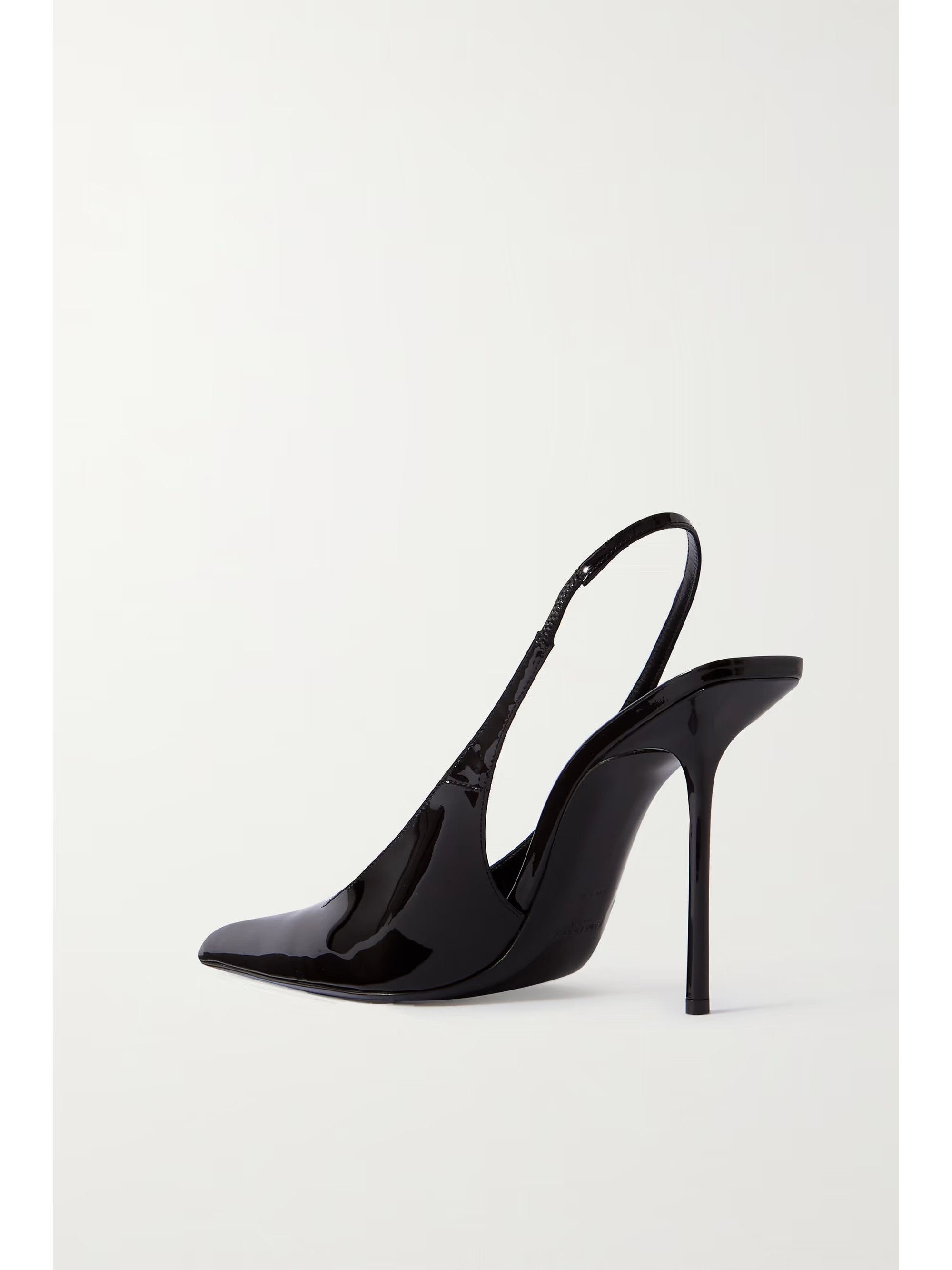 Saint Laurent Paris o1b1hav111224 Kiss Slingback Pumps Patent Leather Black Size US 4 / IT 34 - 3 Thumbnail