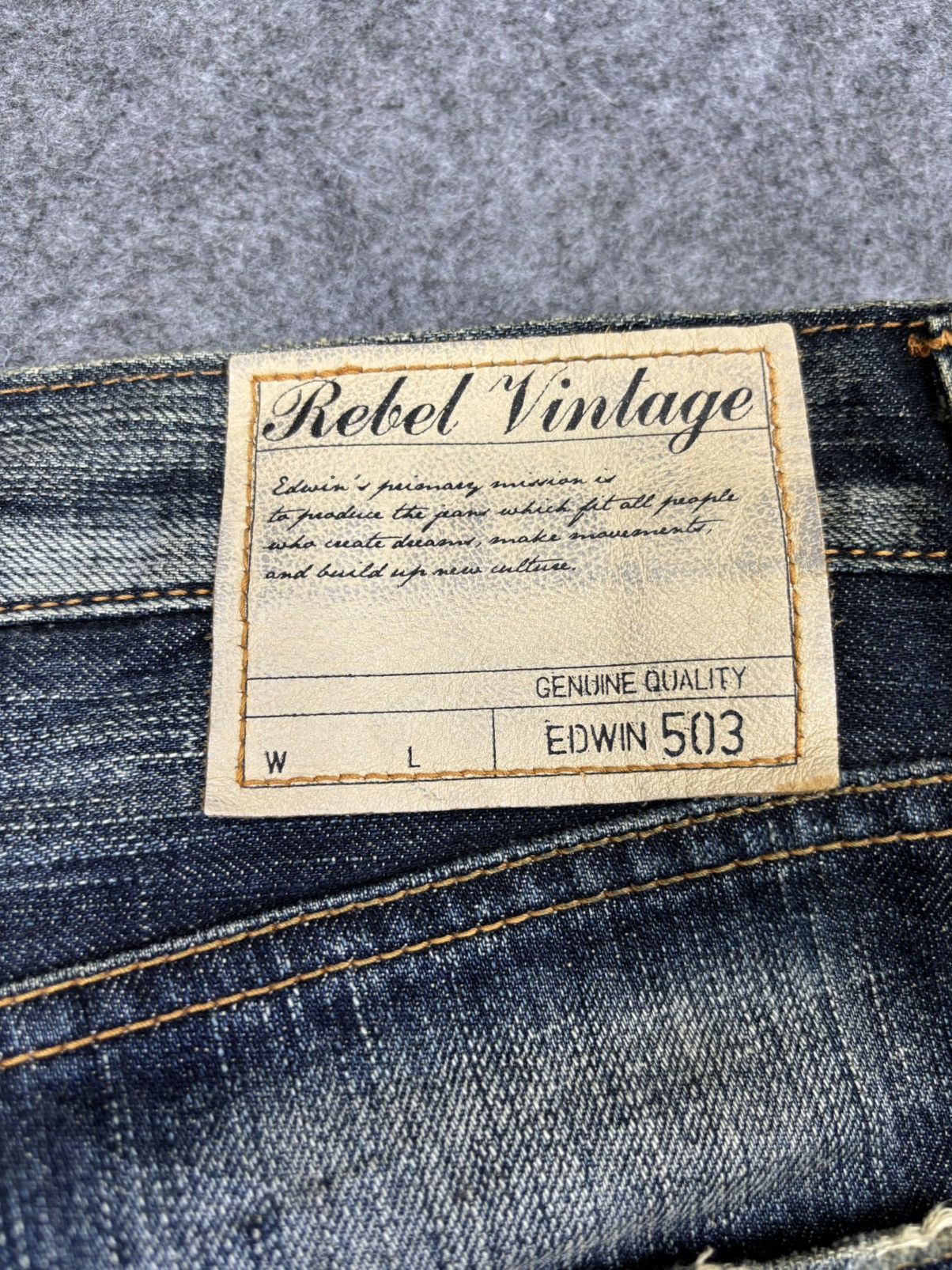 Edwin 💥Rebel Patchwork💥Edwin Painter Distressed Denim F772 Size US 32 / EU 48 - 19 Thumbnail