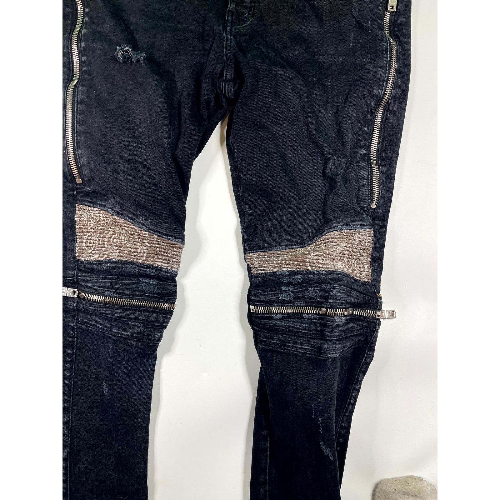 Amiri Amiri MX2 Paisley Black & Brown Jeans Size US 36 / EU 52 - 6 Thumbnail