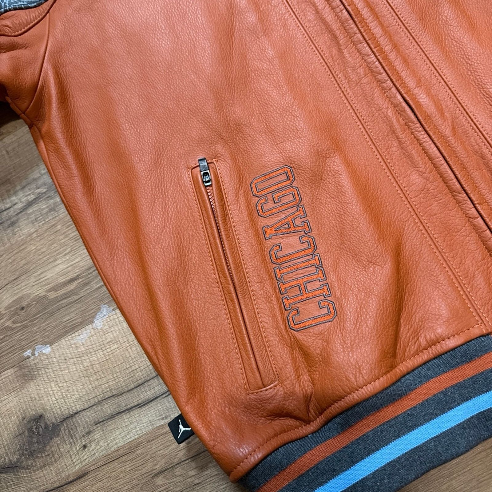 Jordan Brand 2007 Jordan Official Member Zip Up Leather Varsity Jacket Size US L / EU 52-54 / 3 - 9 Thumbnail