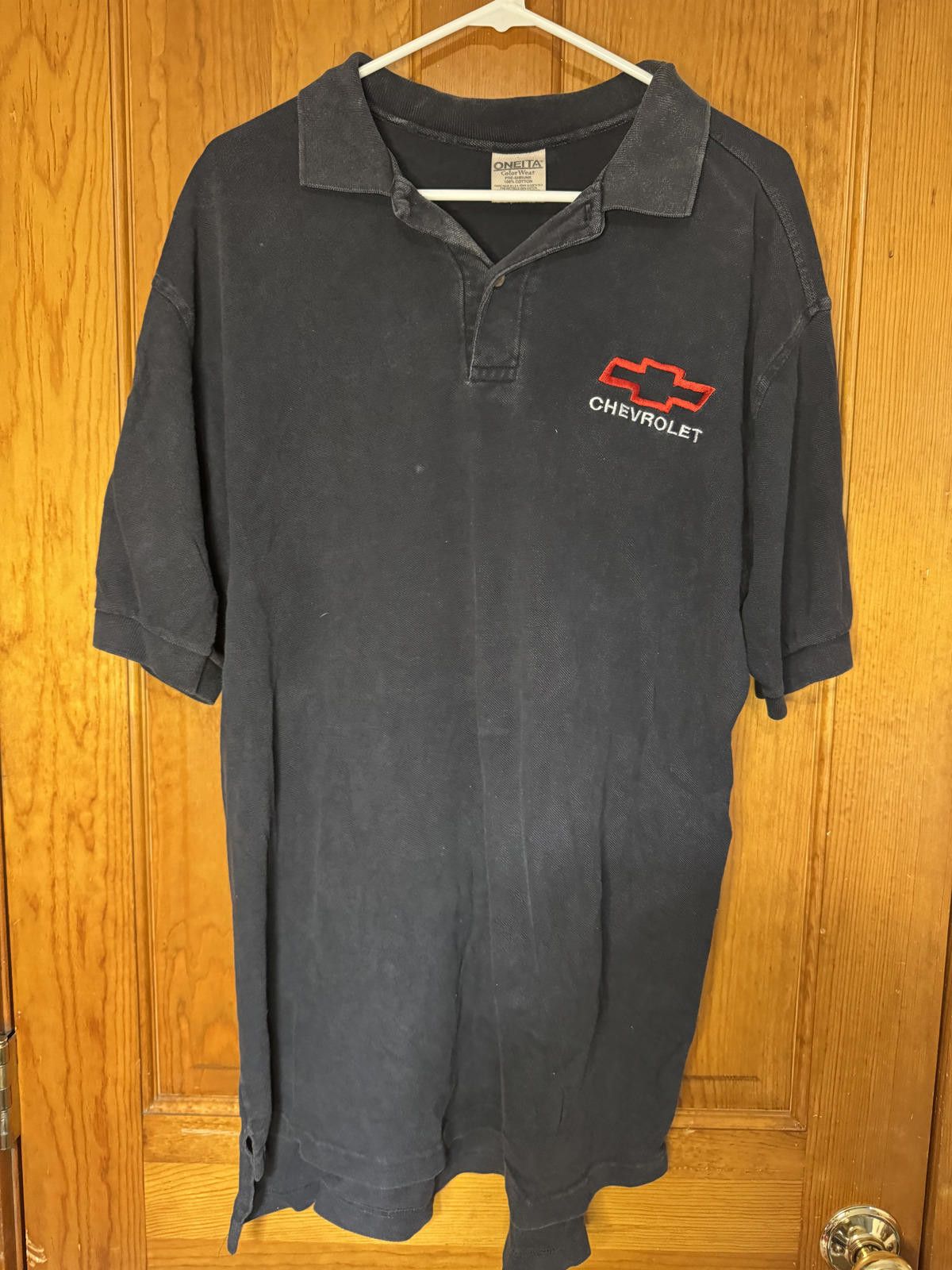 Other Men's Black Chevrolet Polo Shirt Large Cotton Pre-Shrunk Size ONE SIZE - 1 Thumbnail