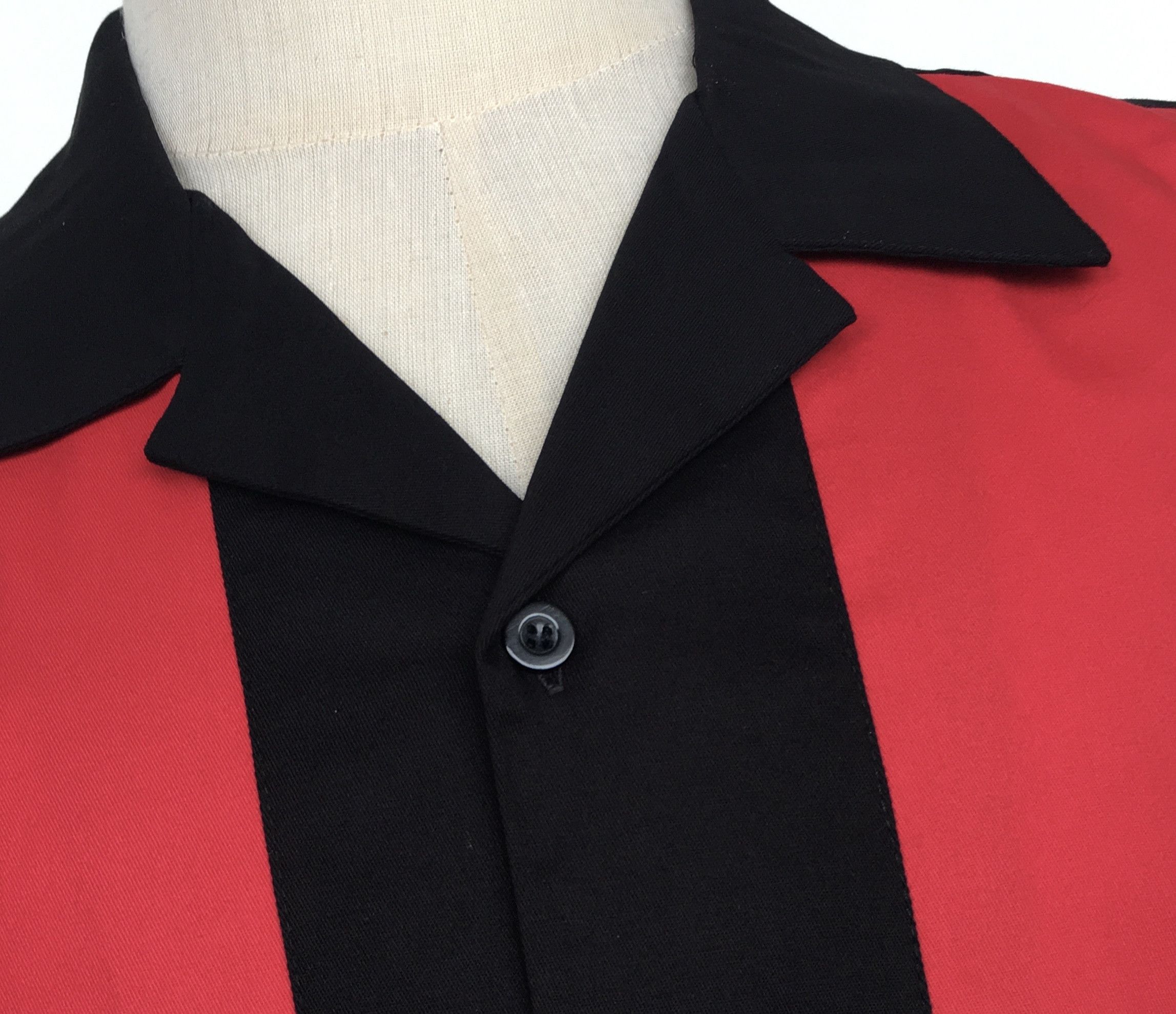 Other Retro Two-tone Men Shirt Solid Casual Shirt Black&Red Size US M / EU 48-50 / 2 - 6 Thumbnail
