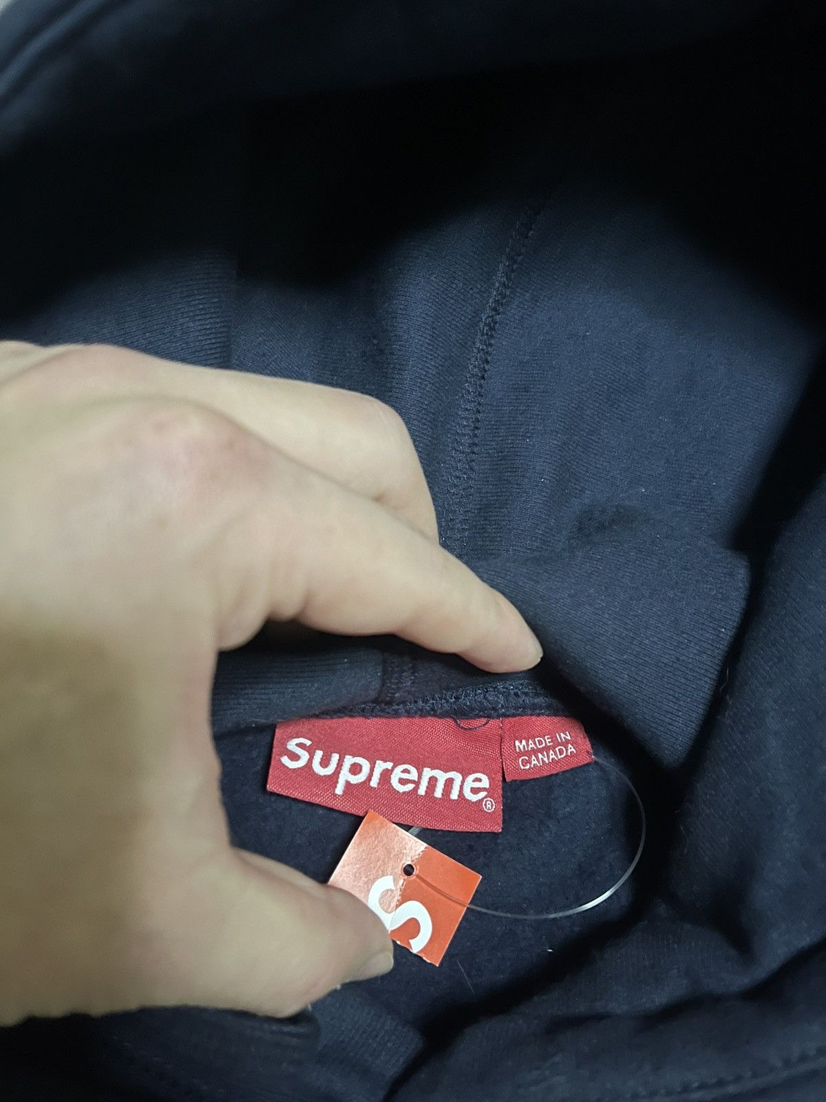 Supreme Supreme fw16 red on navy box logo hooded sweatershirt Size US M / EU 48-50 / 2 - 4 Thumbnail