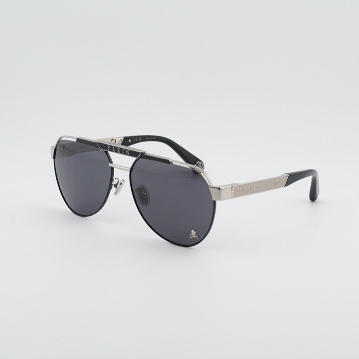 Philipp Plein Philipp Plein SPP073M 0583 Sunglasses Palladium Aviator Fram Size ONE SIZE - 1 Thumbnail