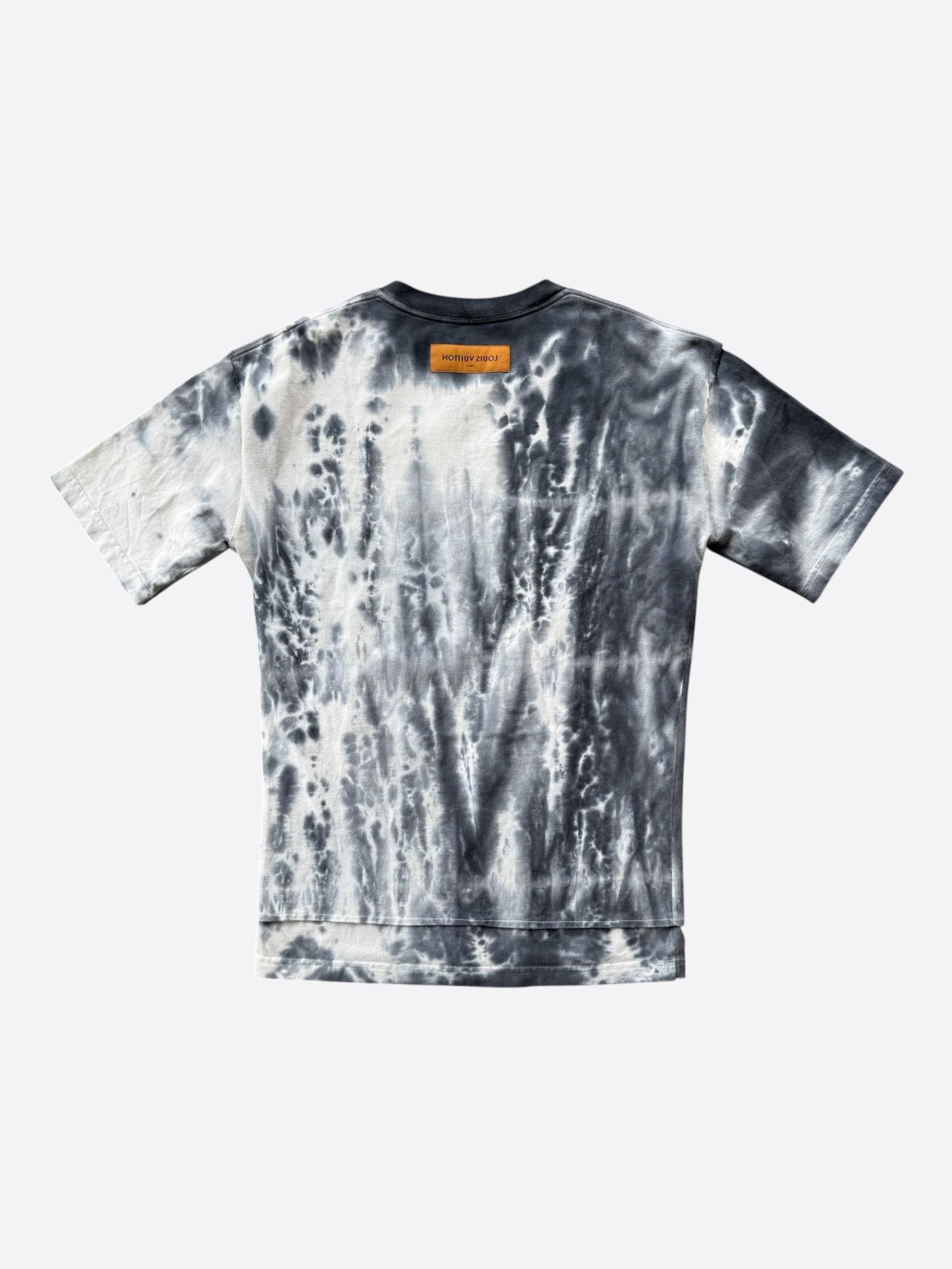 Louis Vuitton Louis Vuitton Grey & Orange Tie-Dye Graffiti T-Shirt Size US L / EU 52-54 / 3 - 2 Thumbnail
