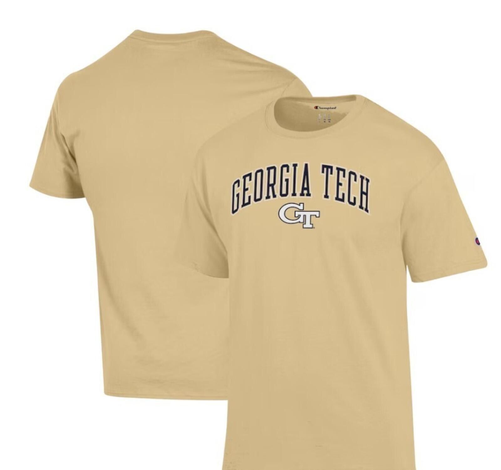 Champion Men's Champion Gold Georgia Tech Arch Over Logo T-Shirt Size US L / EU 52-54 / 3 - 3 Thumbnail