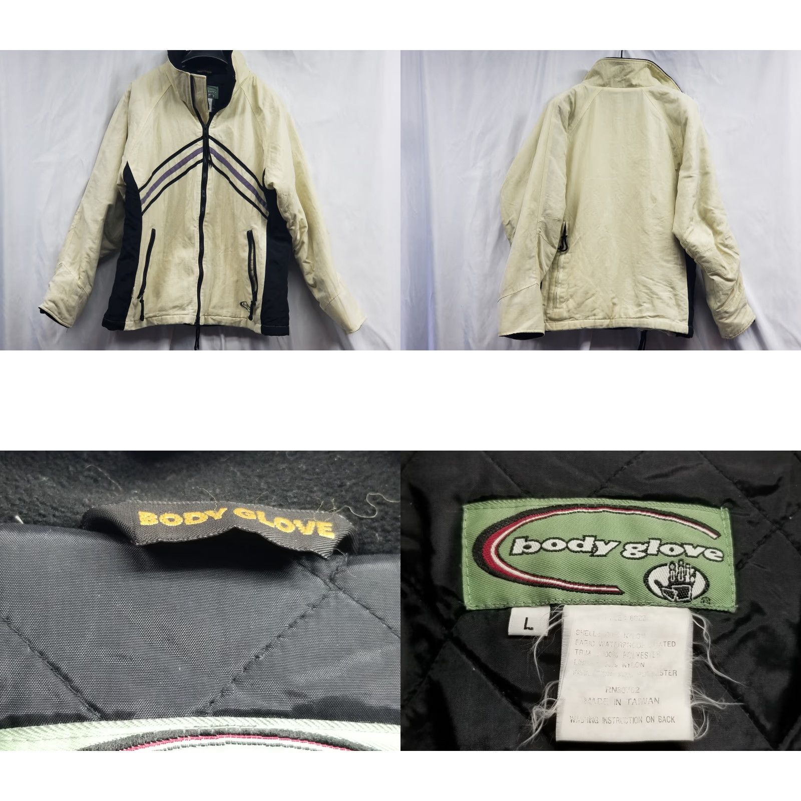 Body Glove Body Glove Snow Winter Waterproof Jacket Men L Beige Black Hooded Pockets Zip Mid-Length Casual Size US L / EU 52-54 / 3 - 8 Thumbnail