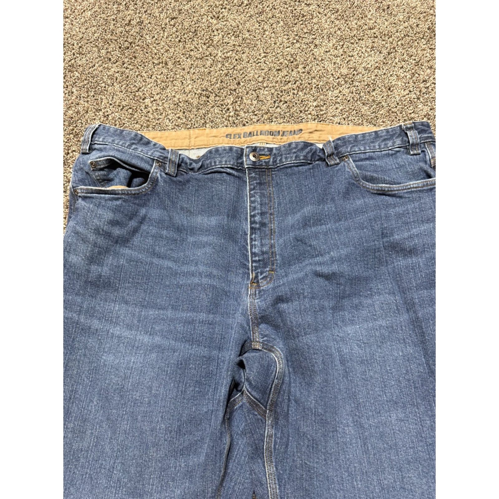 Denime Duluth Flex Ballroom Jeans Men 46 Blue Denim 46 X32 Relaxed Straight 5-Pocket Design Regular Inseam 32 Denim Cotton Jeans Mens Size US 30 / EU 46 - 3 Thumbnail