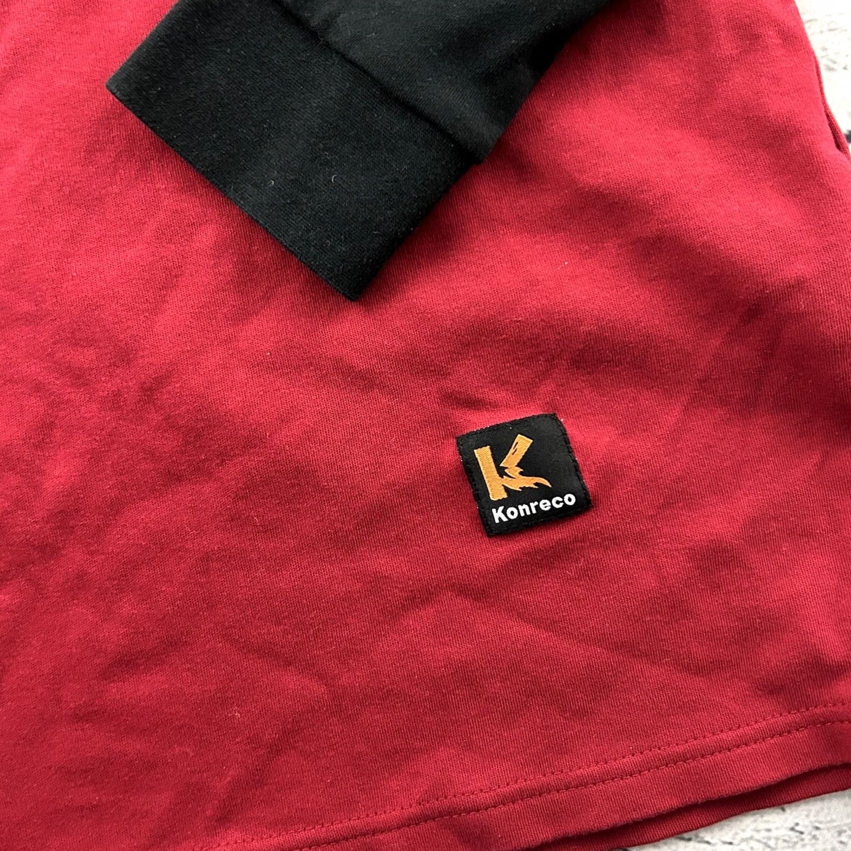 Vintage Konreco Fire Resistant Long Sleeve Button-Up Rugby Shirt Mens Small Red Black Size US S / EU 44-46 / 1 - 2 Thumbnail