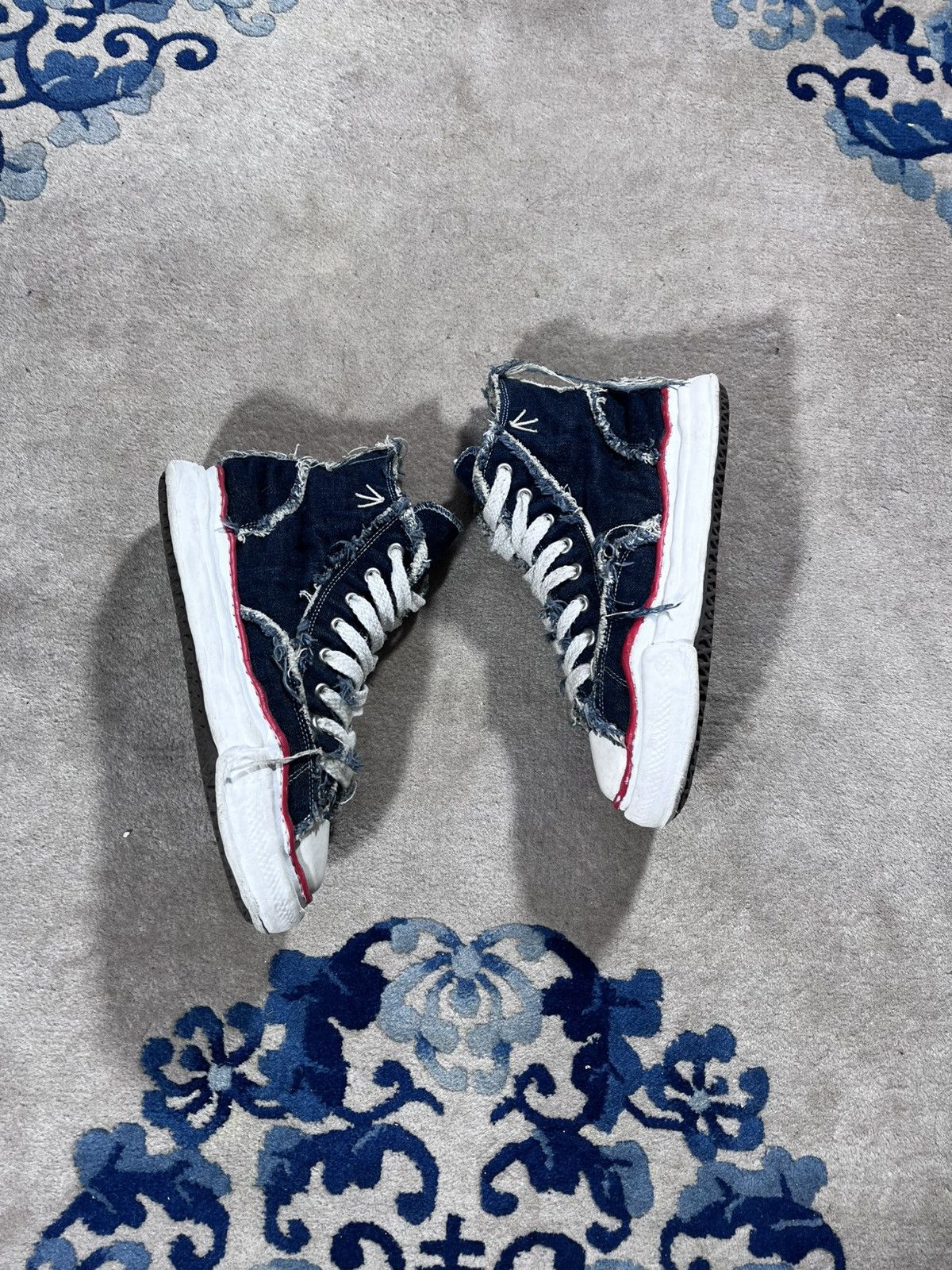 Maison MIHARA YASUHIRO × Nigel Cabourn Nigel Cabourne x Mihara Yasuhiro Hi Top Hank Denim Sneaker Size US 10 / EU 43 - 2 Thumbnail