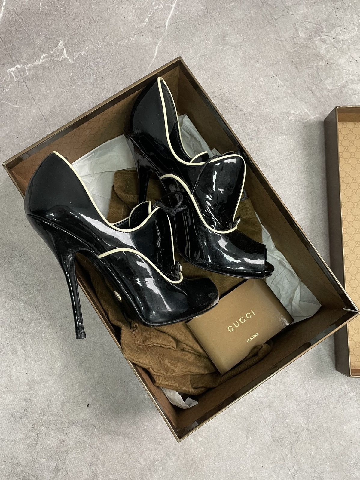 Gucci Rare Gucci heel 2000s leather boots shoes 👞 Size US 6 / IT 36 - 12 Thumbnail