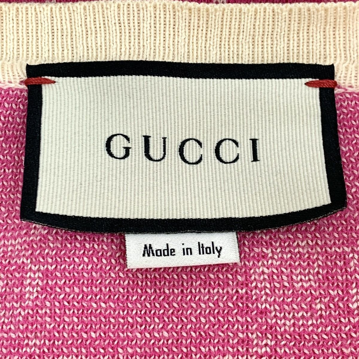 Gucci Gucci Pink Logo Jacquard All Over Print Cardigan Jacket Size L / US 10 / IT 46 - 5 Thumbnail