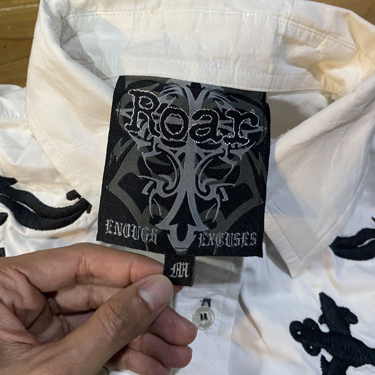 Roar Roar Enough Excuses Embroidered Cross Shirts Size US L / EU 52-54 / 3 - 12 Thumbnail