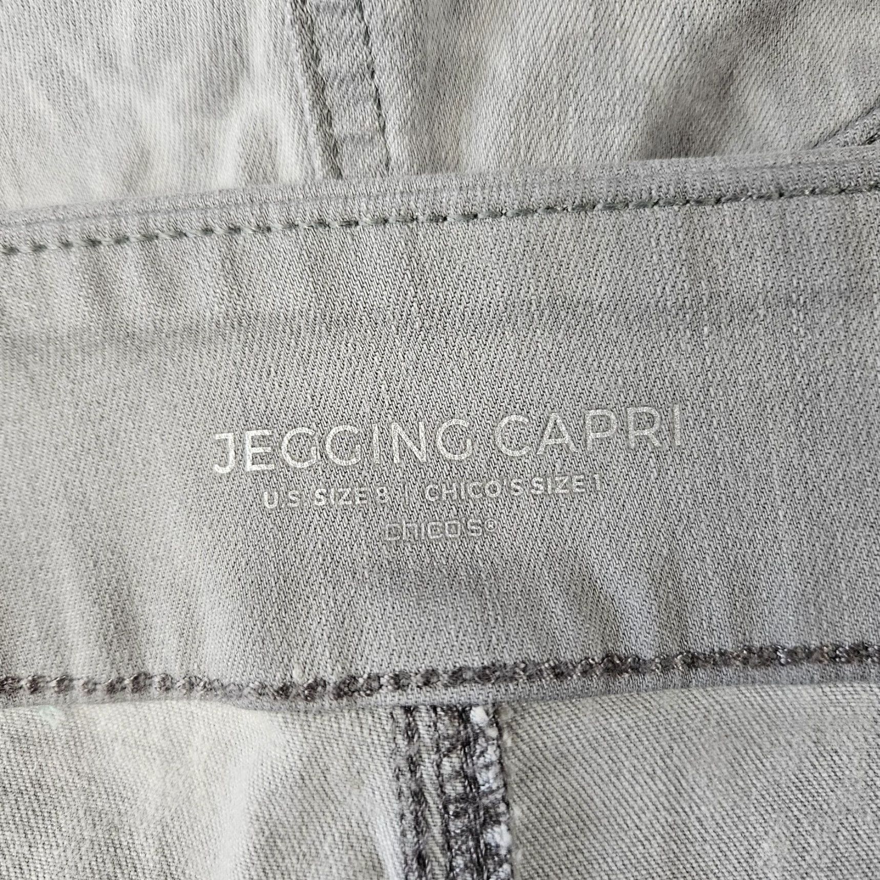 Vintage Chico's Womens Jegging Capri Jeans Sz 8 Gray Pull On Mid Rise Cotton Blend Denim Size 30" / US 8 / IT 44 - 4 Thumbnail