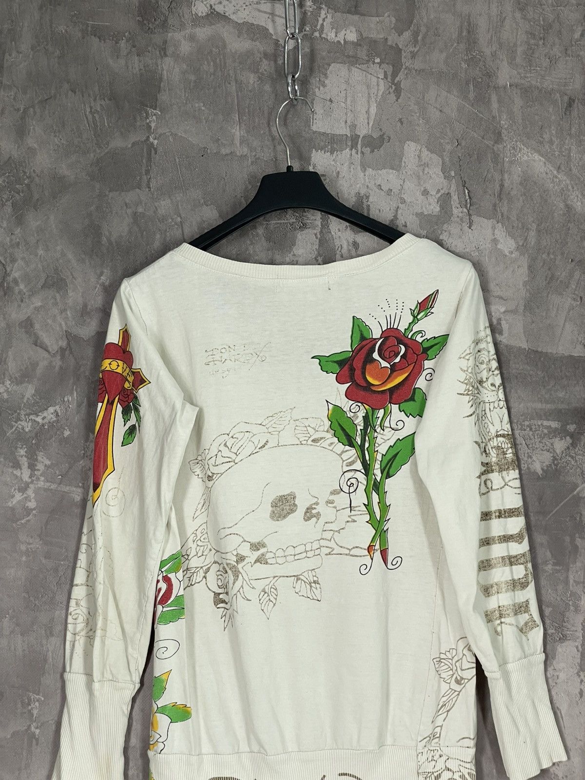 Christian Audigier × Ed Hardy Ed Hardy by Christian Audigier Long Sleeve Y2K Distressed Size L / US 10 / IT 46 - 9 Thumbnail