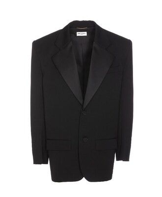 Saint Laurent Paris o1bcso1str1124 Oversized Jacket In Grain in Black Size L / US 10 / IT 46 - 1 Preview