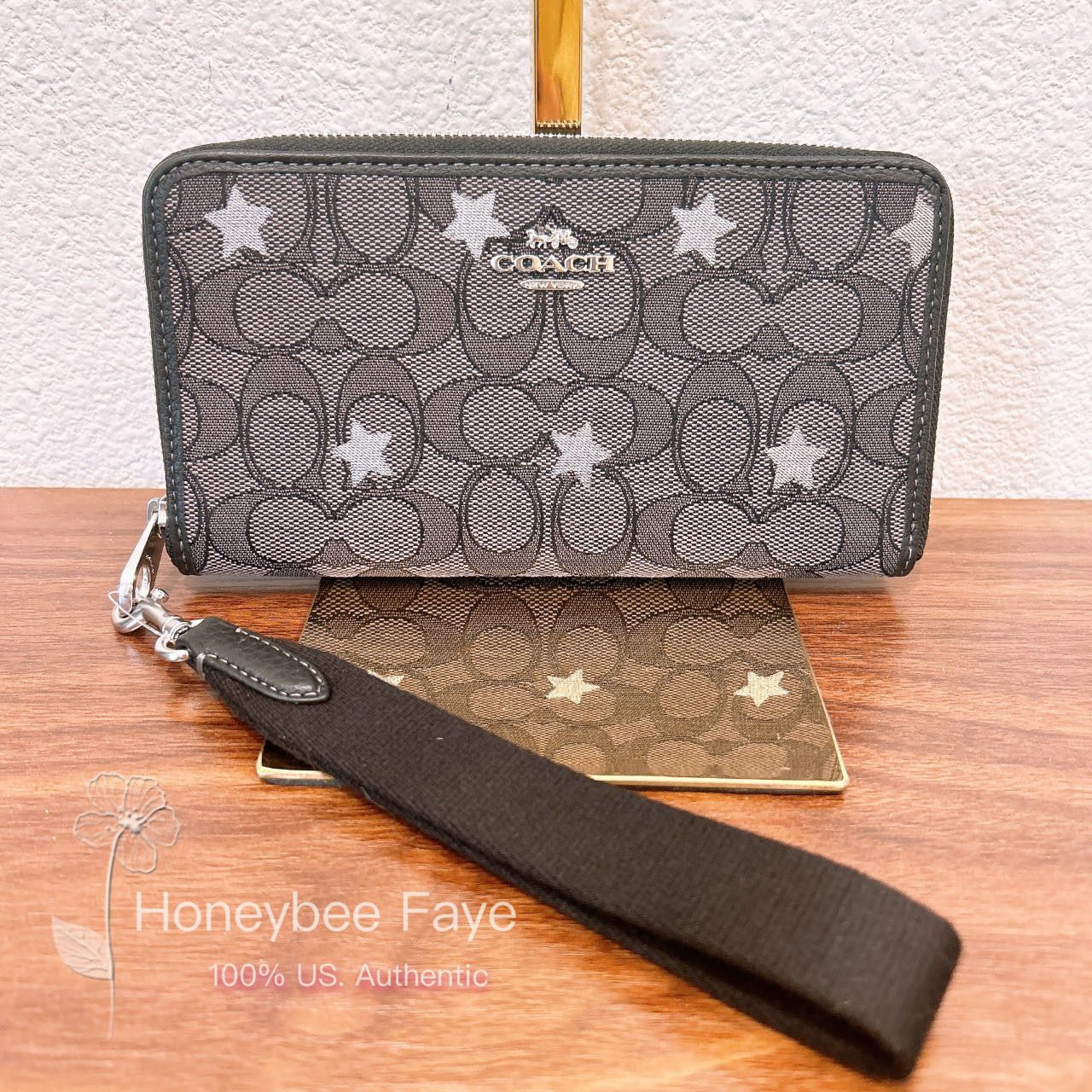 Dempsey Large Phone Wallet With Star Embroidery