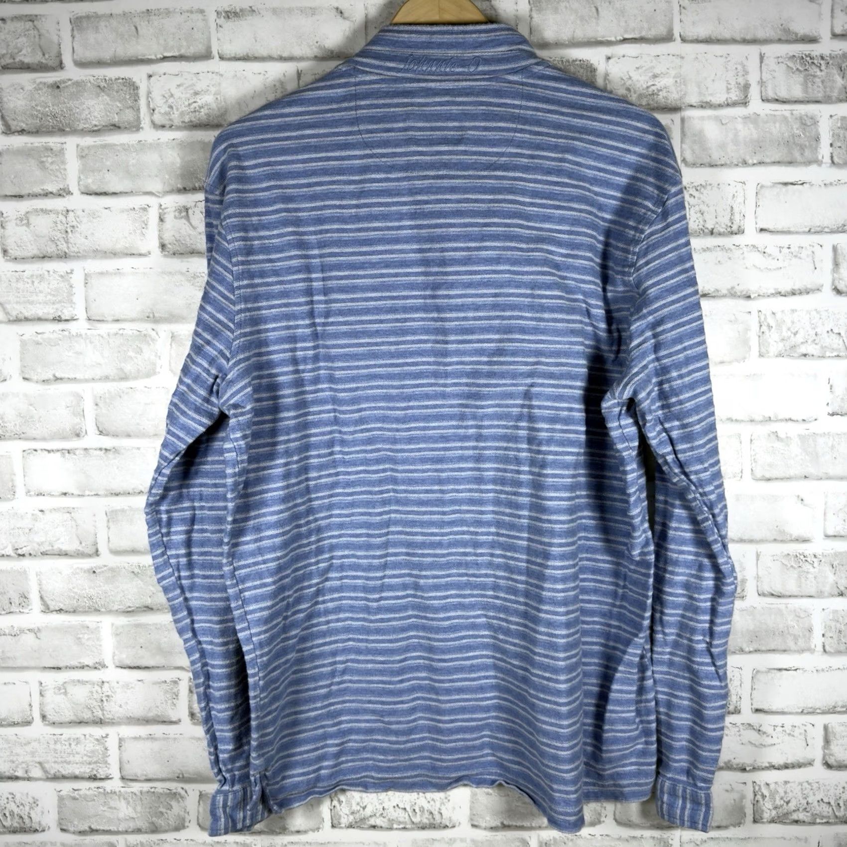 johnnie-O johnnie-O Striped Half Button Down Long Sleeve Shirt Mens Size L Size US L / EU 52-54 / 3 - 5 Thumbnail
