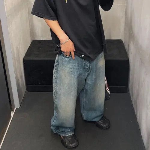 Japanese Brand Wakiko x Junko Washed Blue Baggy Jeans Pants Oversized y2k Size US 34 / EU 50 - 6 Thumbnail