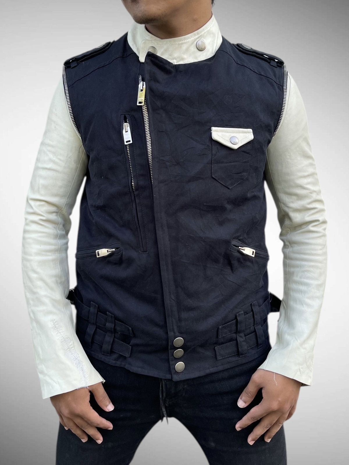 Gucci 🔥 A/W 2007 GUCCI BY TOM FORD TRIM LEATHER RACER JACKET Size US M / EU 48-50 / 2 - 1 Thumbnail
