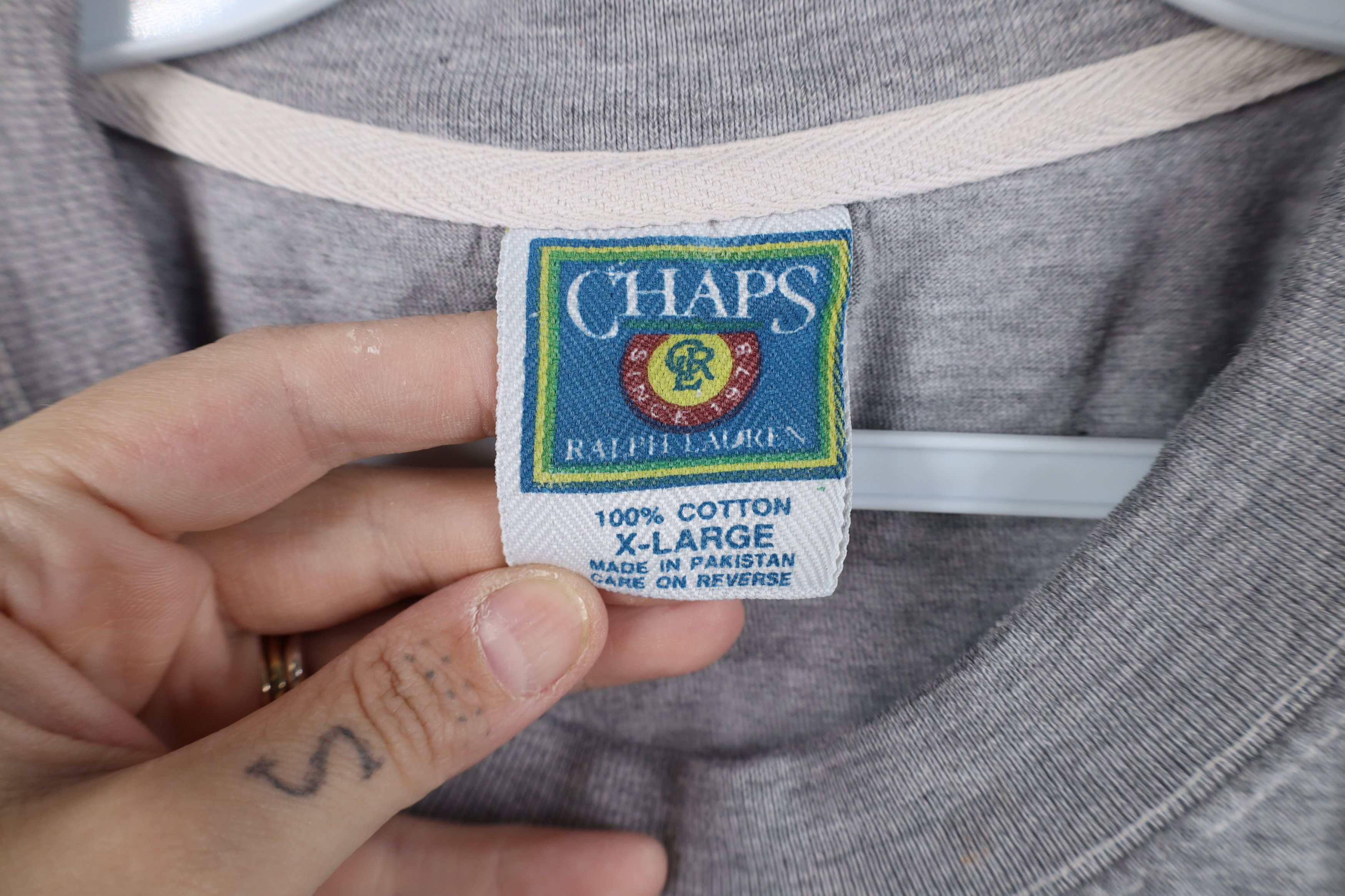 Ralph Lauren Vintage 90s Chaps Ralph Lauren Spell Baggy Pocket T-Shirt Size US XL / EU 56 / 4 - 11 Thumbnail