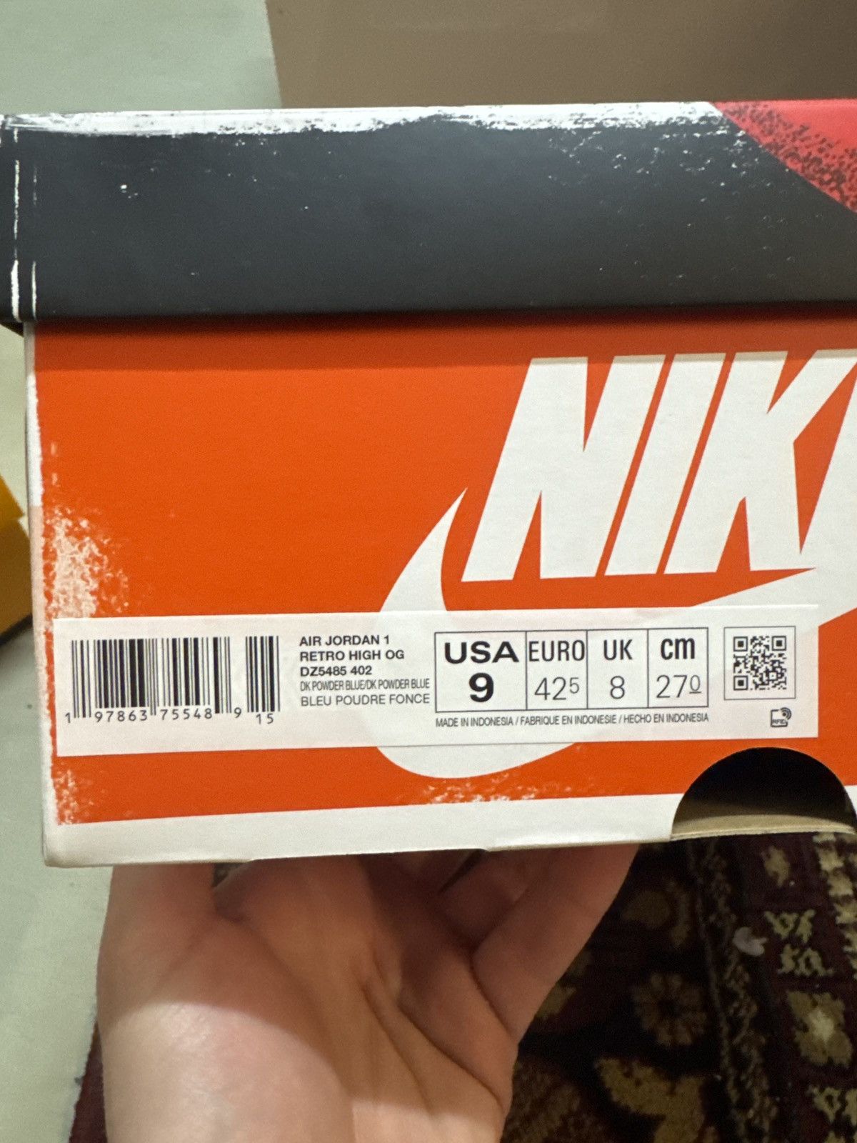 Nike Jordan 1 UNC Blue 2025 Size US 9 / EU 42 - 6 Thumbnail