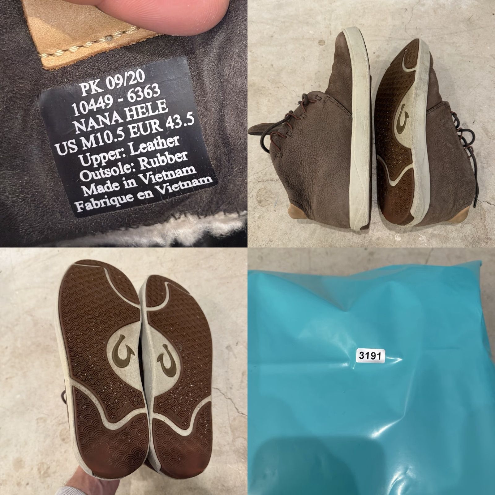 Olukai OluKai Boots Mens 10.5 Brown Nana Hele Shearling Leather Chukka 10449-6363 Size US 11 / EU 44 - 8 Thumbnail