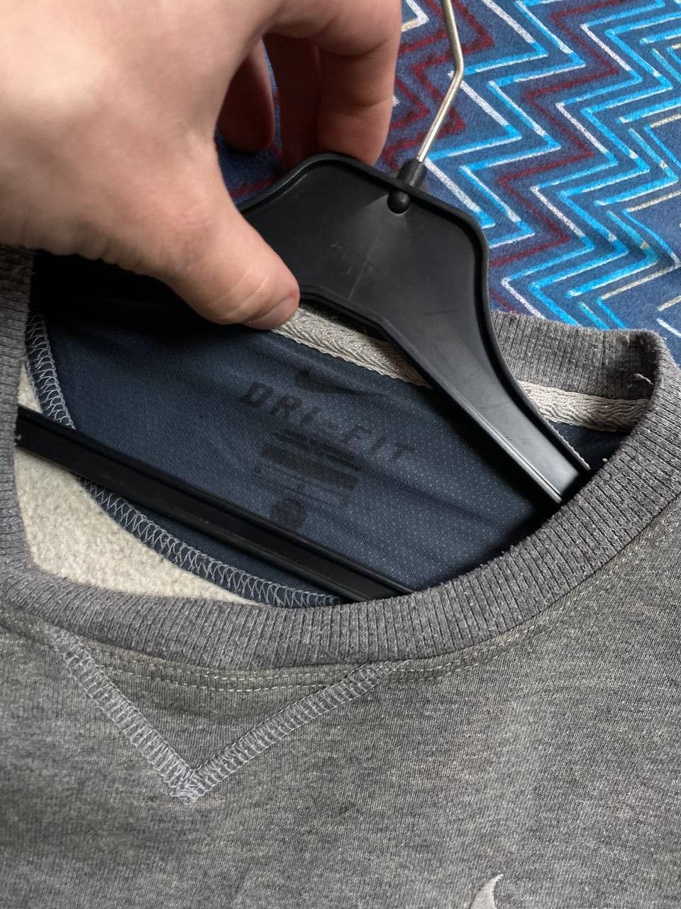 Nike Y2K streetwear DRI-FIT Vintage Sweaters gray Nike logo Size US S / EU 44-46 / 1 - 2 Thumbnail