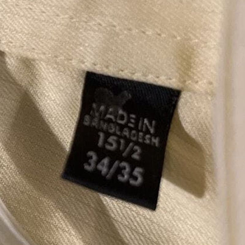 Kenneth Cole Kenneth Cole New York Men’s 15.5 34/35 Yellow Cotton Shirt Size US M / EU 48-50 / 2 - 4 Thumbnail