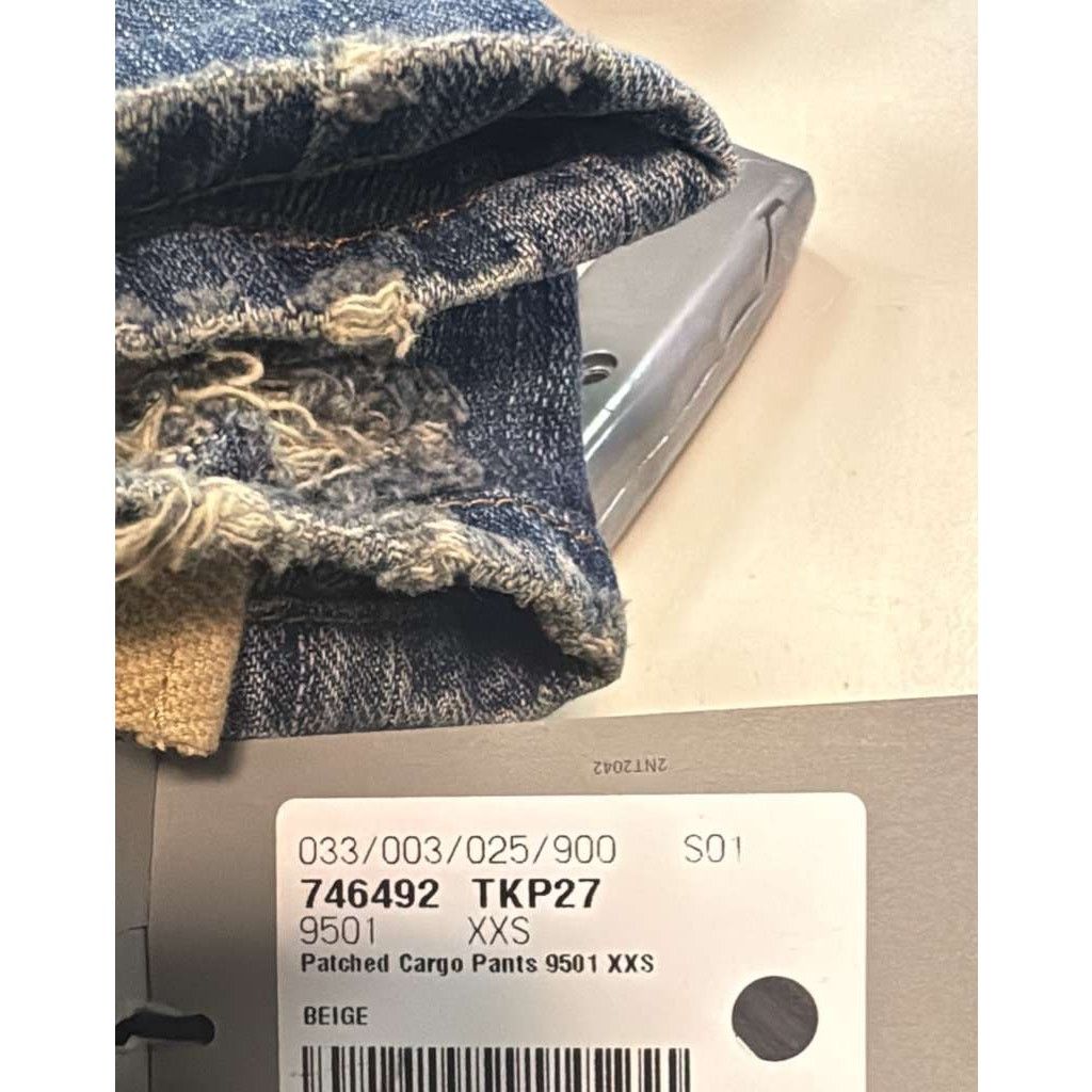 Balenciaga o1rshd1 Cotton Ripstop Patched Cargo Pants in Beige Size US 26 / EU 42 - 21 Thumbnail
