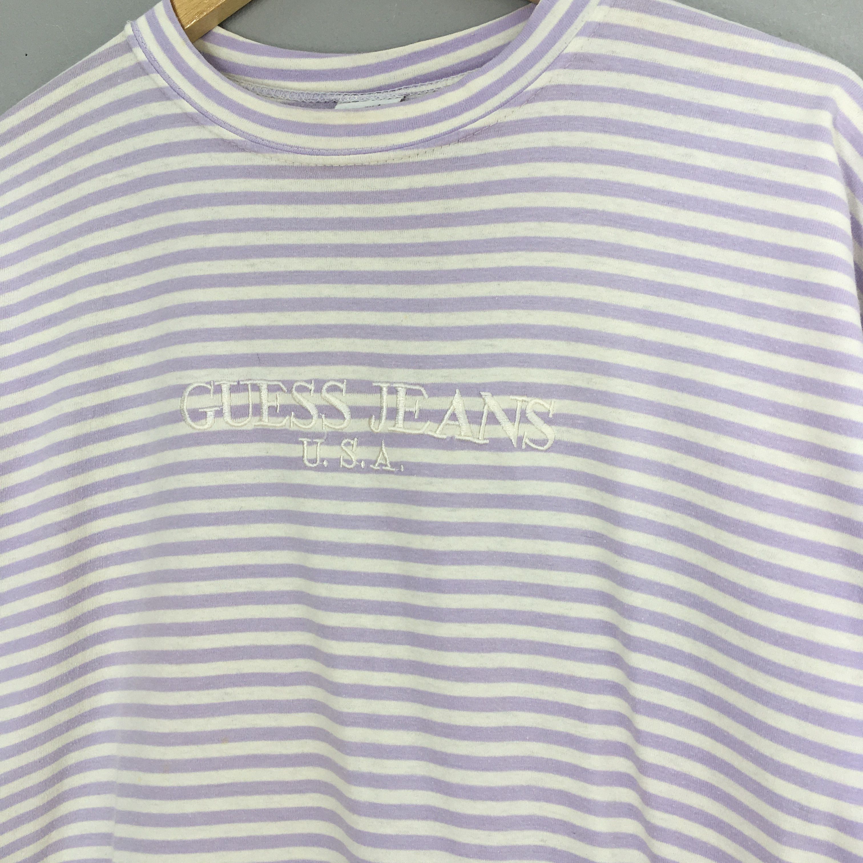 A$AP Rocky × Guess × Vintage Vintage Guess Jeans Usa Asap Rock Stripes Tshirt Medium Size US M / EU 48-50 / 2 - 4 Thumbnail