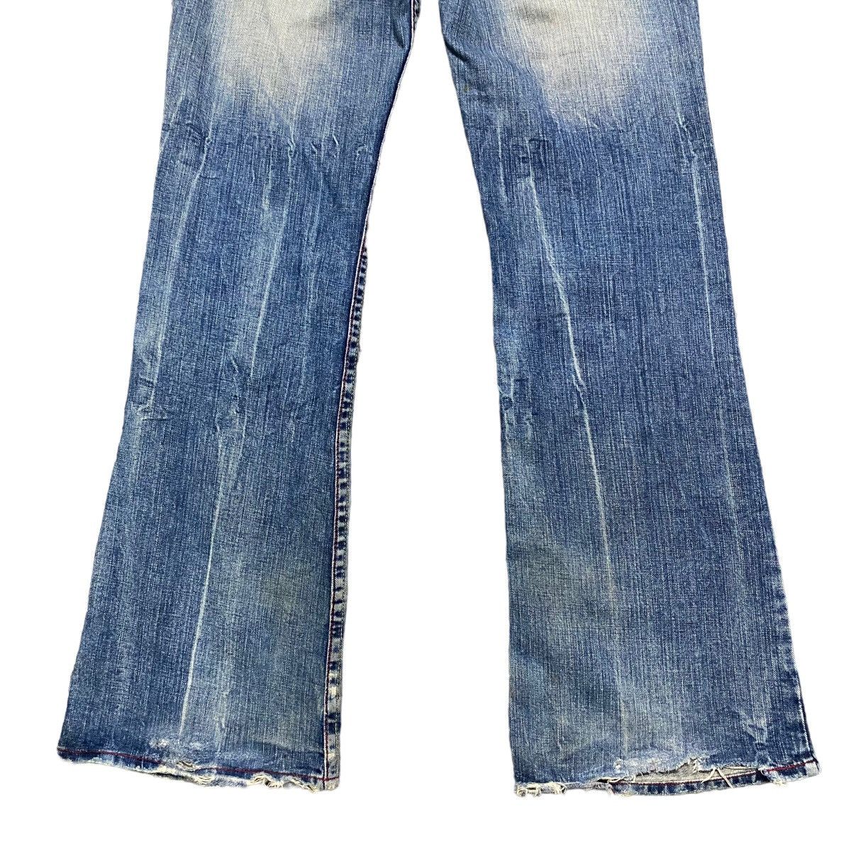 Japanese Brand Ozz-First Pinball Mudwash Denim Flare Jeans Size US 33 - 16 Thumbnail