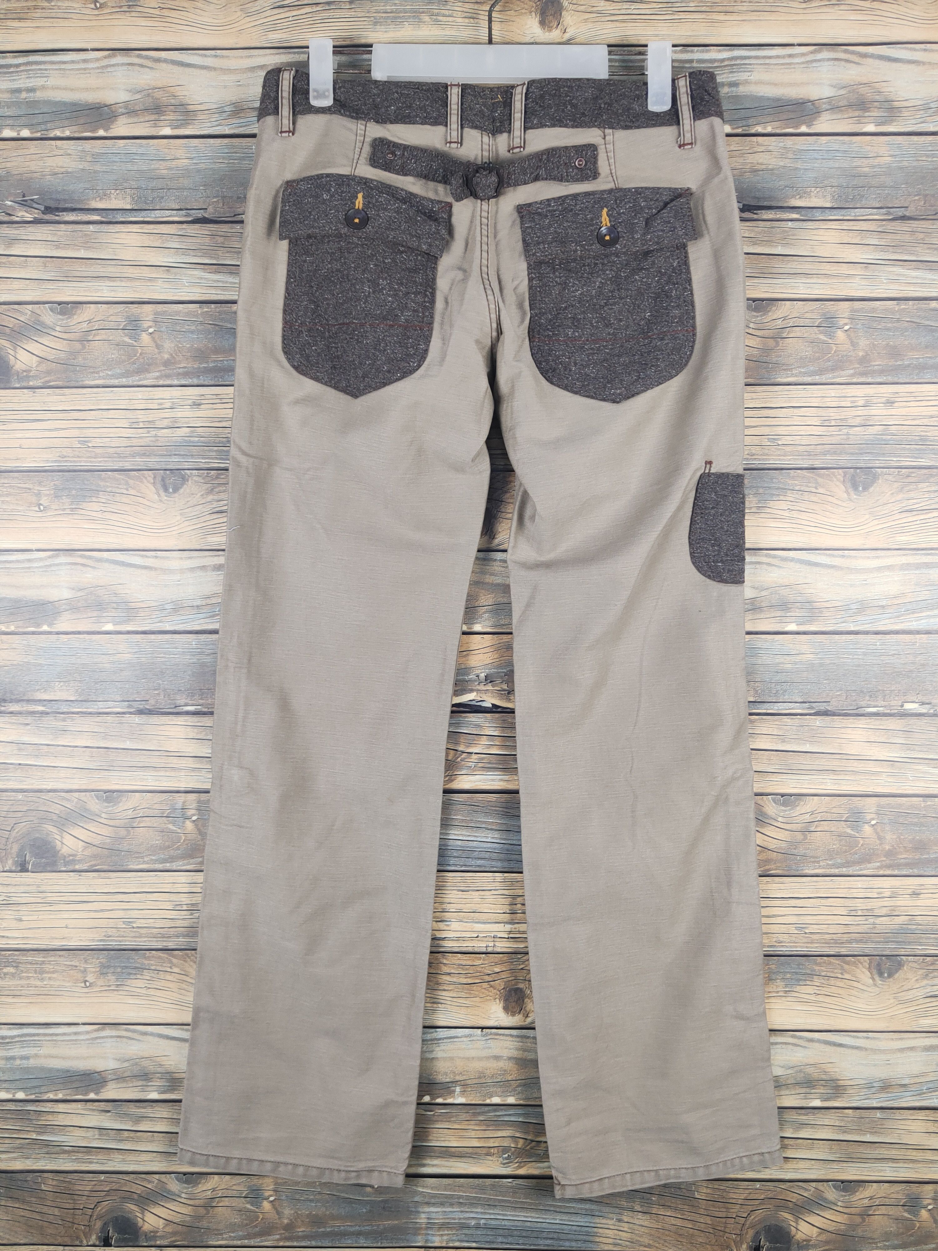 Japanese Brand DL In the groove Beige Multipocket Casual Pants #1577 Size 30" / US 8 / IT 44 - 7 Thumbnail