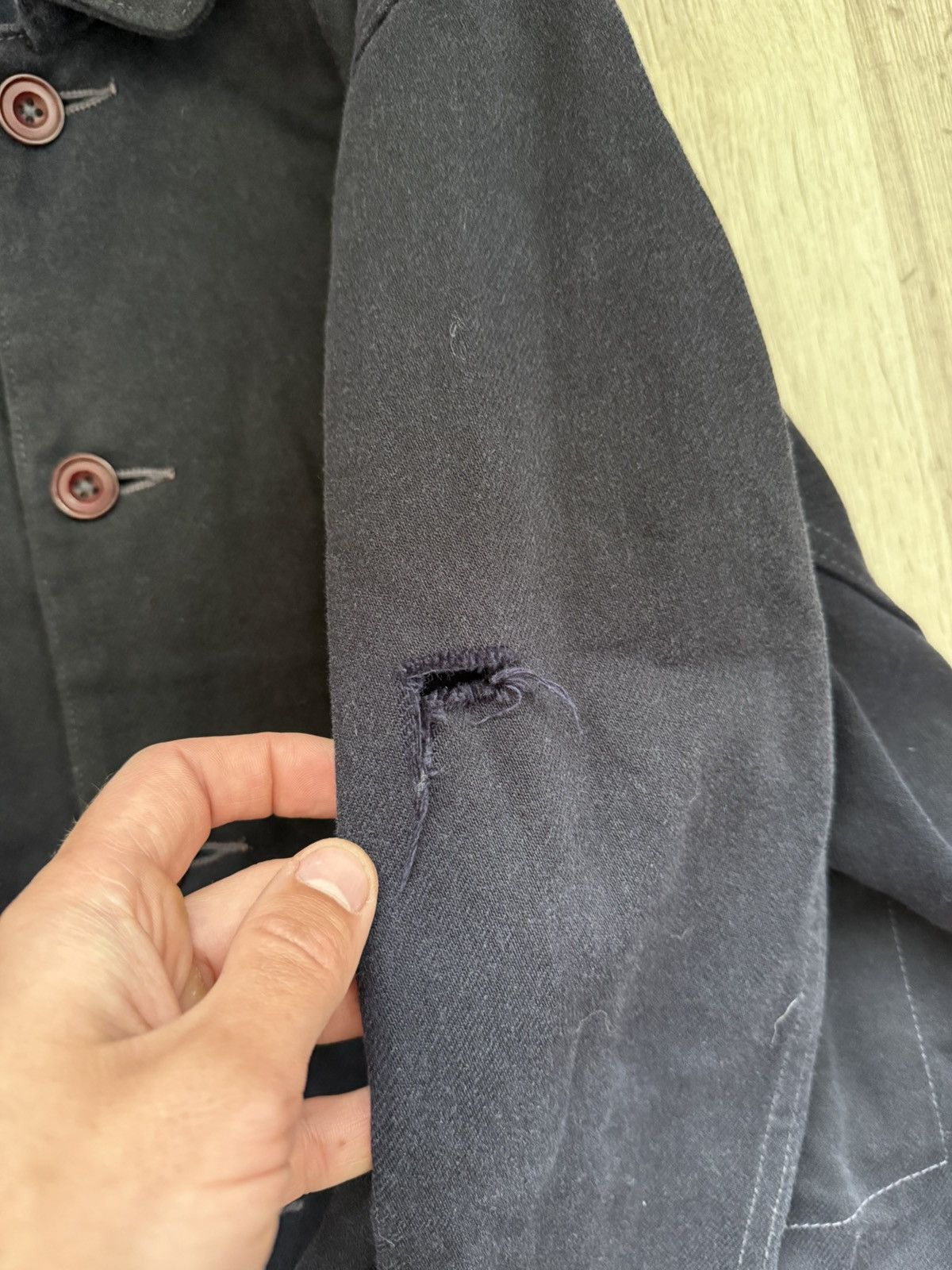 Needles Needles Wool Cotton Chore Jacket L Hole On Sleeve Size US L / EU 52-54 / 3 - 10 Thumbnail