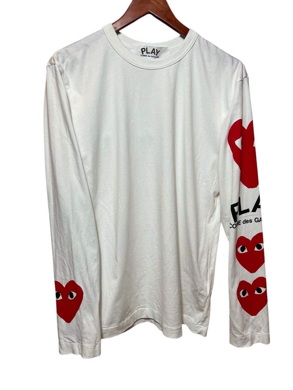 Comme des Garcons PLAY Comme des Garçons Play Multi-Heart Longsleeve White Size US M / EU 48-50 / 2 - 5 Thumbnail