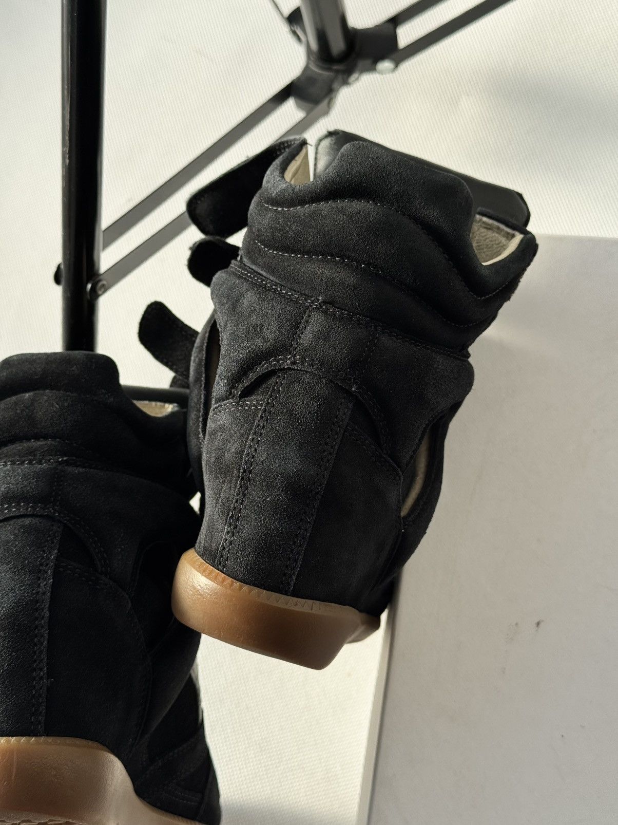 Isabel Marant Isabel Marant Bekett sneakers shoes Washed Black Suede Wedge Size US 6 / IT 36 - 24 Thumbnail