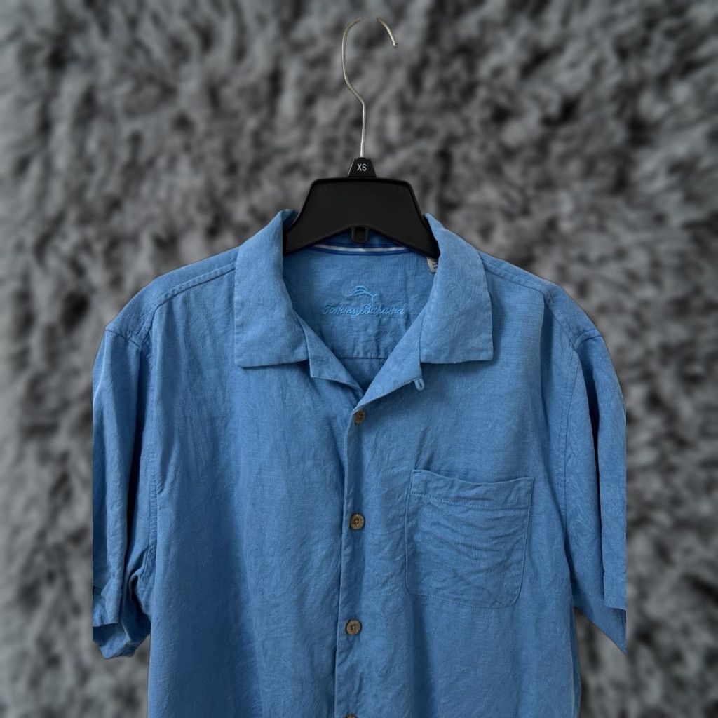 Tommy Bahama Tommy Bahama Shirt Mens Medium Blue 100% Silk Tropical Button Up Short Sleeve Size US M / EU 48-50 / 2 - 1 Thumbnail