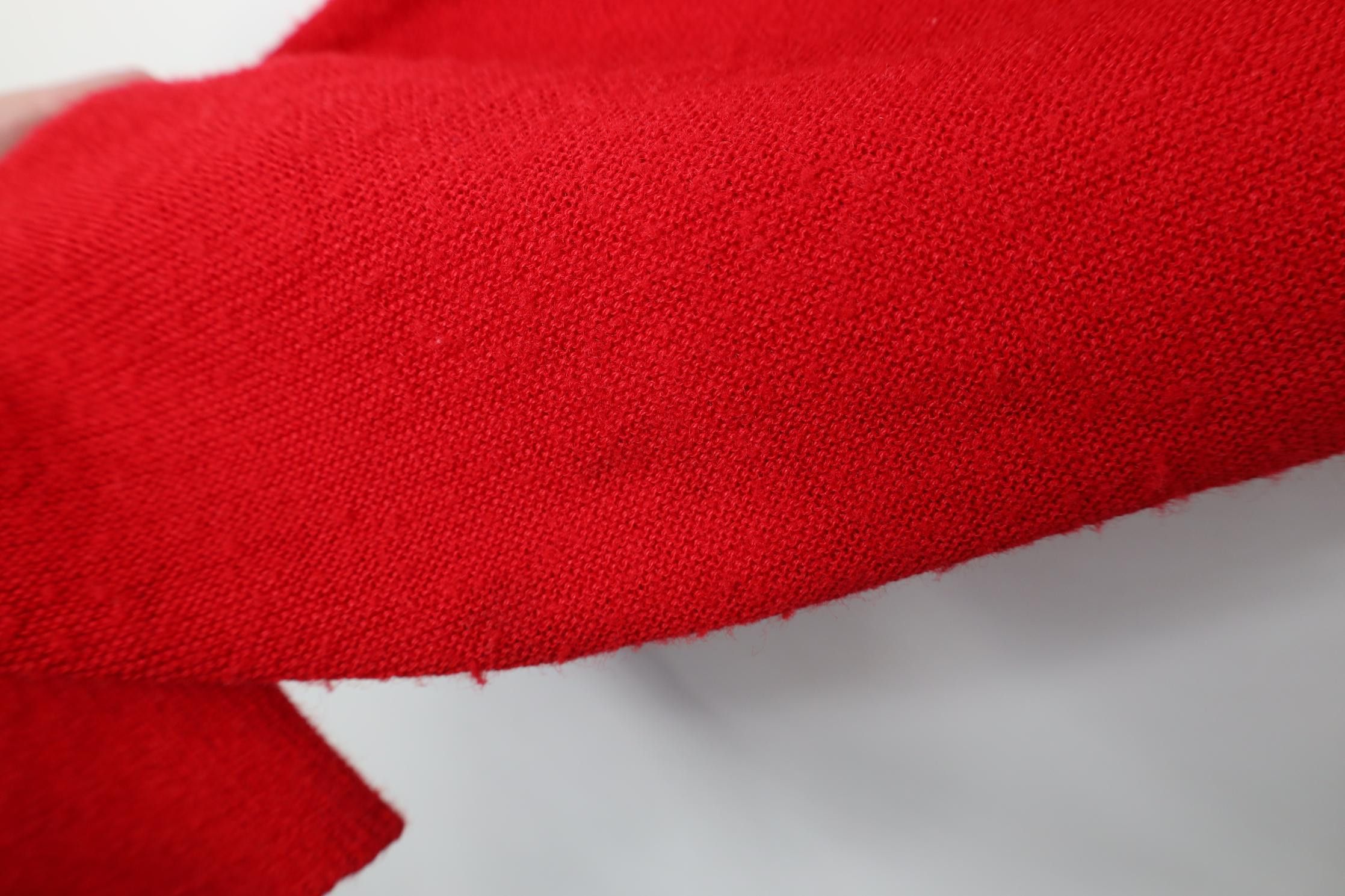 Lacoste Vintage 80s Izod Lacoste Boxy Fit Knit V-Neck Sweater Red Size US XL / EU 56 / 4 - 11 Thumbnail