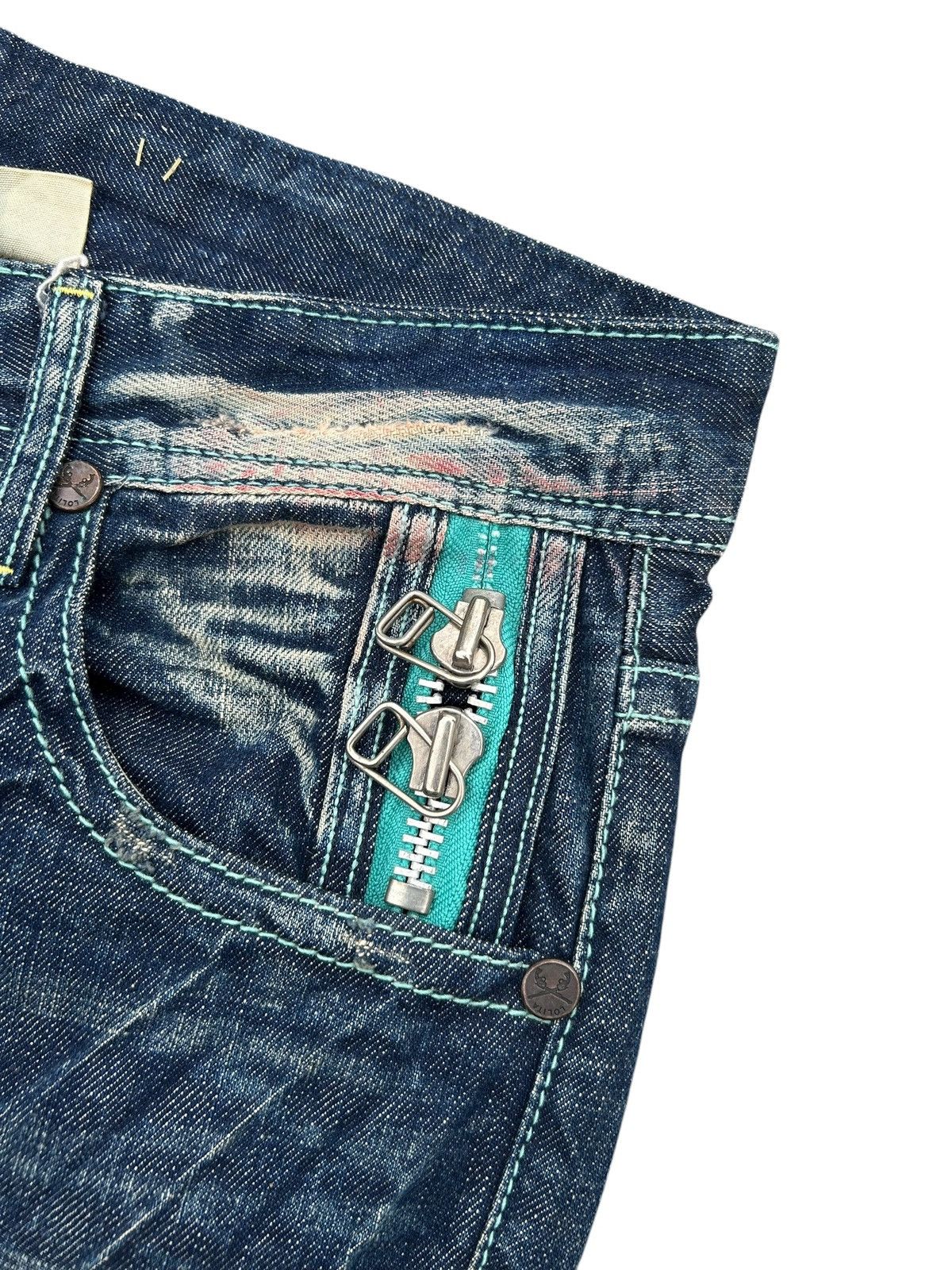 Kapital YOSHITOMO NARA LOLITA Vintage Distressed Rusty Denim Jeans Size US 34 / EU 50 - 10 Thumbnail