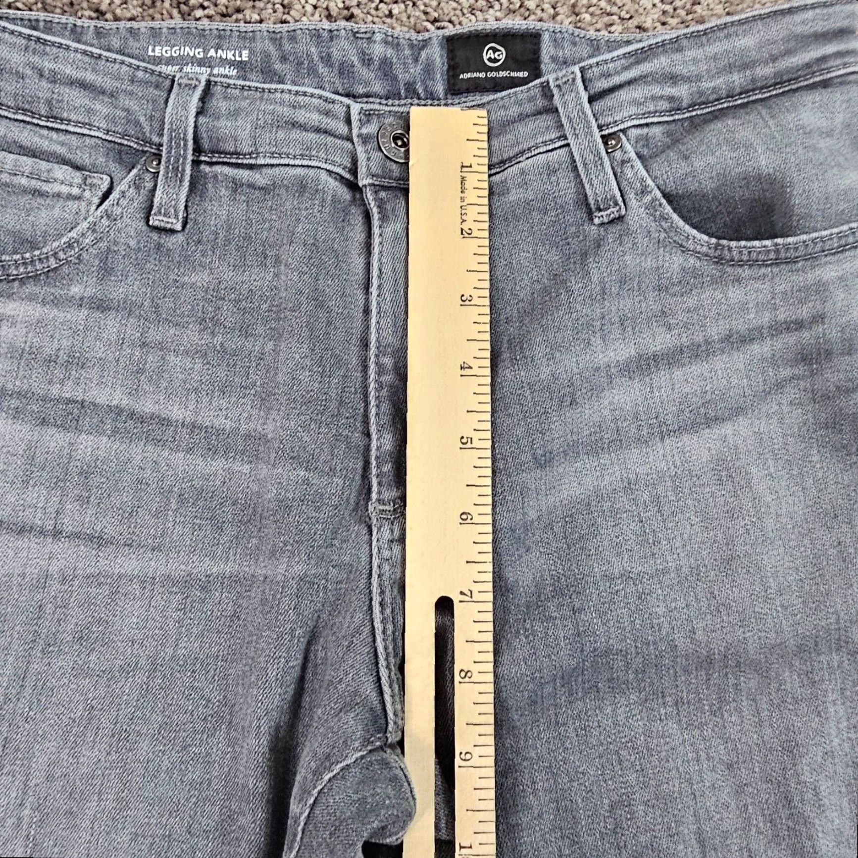 Vintage AG Adriano Goldschmied Jeans Women 30 Gray Ankle Skinny Stretch 30x28 Size 30" / US 8 / IT 44 - 4 Thumbnail