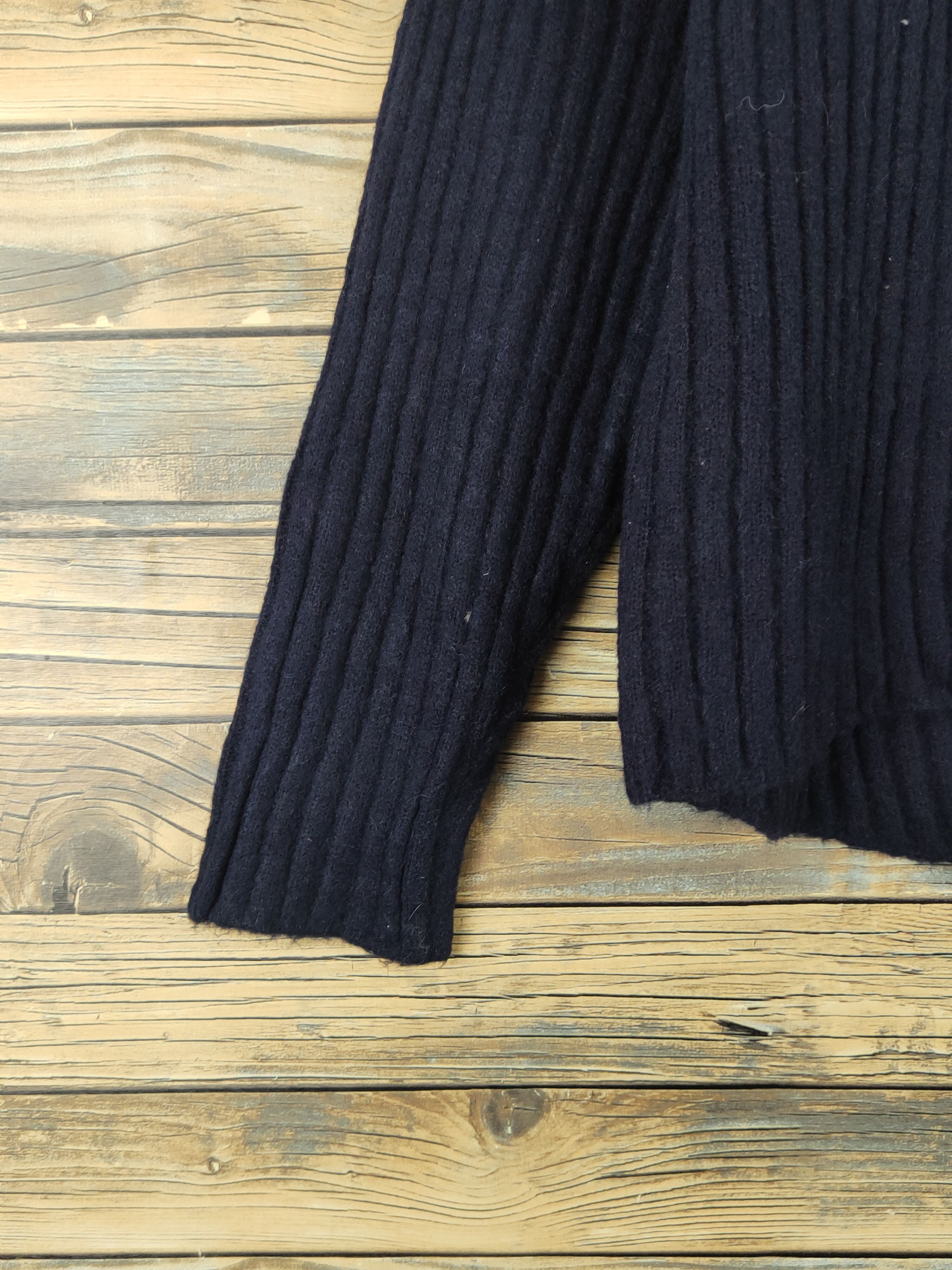 Aran Isles Knitwear × Japanese Brand × Vintage Urs Navy Knitwear Sweatshirts #W1219 Size L / US 10 / IT 46 - 4 Thumbnail