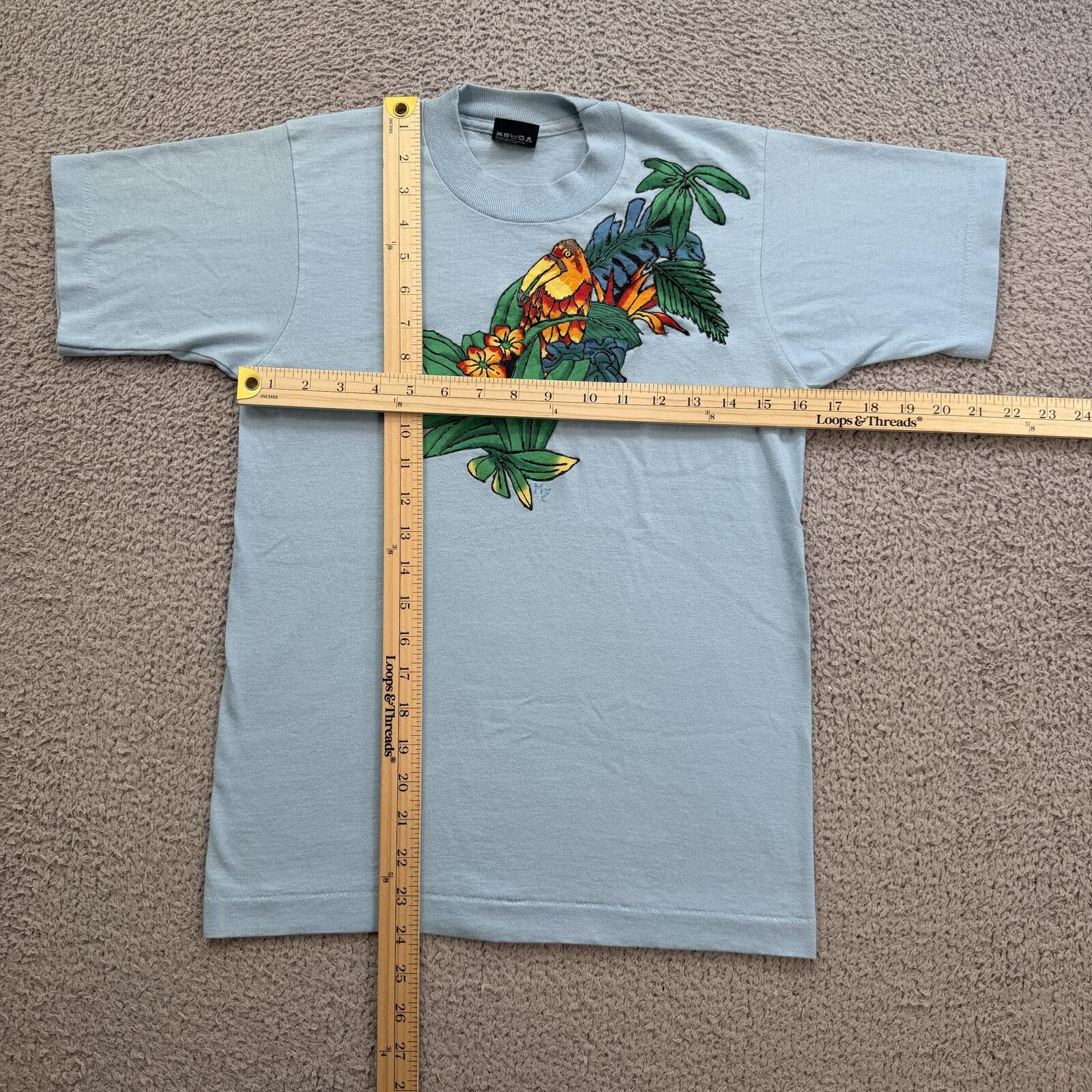 Other Vintage 80s Tropical Toucan Art T Shirt USA Hand Painted XS Size US XS / EU 42 / 0 - 4 Thumbnail