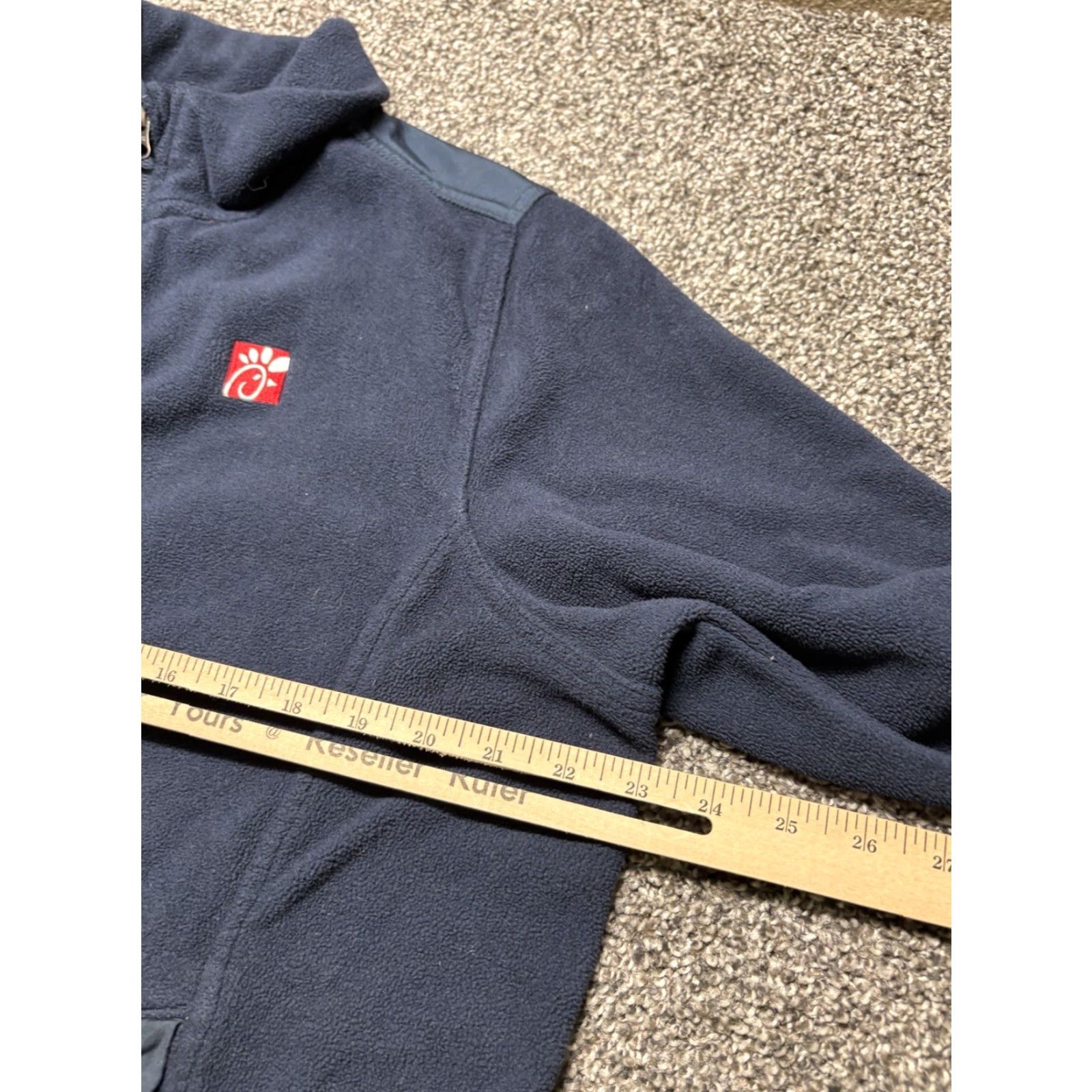 Vintage Chick-Fil-A Jacket Adult XL Navy Fleece Full-Zip Oobe Team Style Employee Size US XL / EU 56 / 4 - 4 Thumbnail