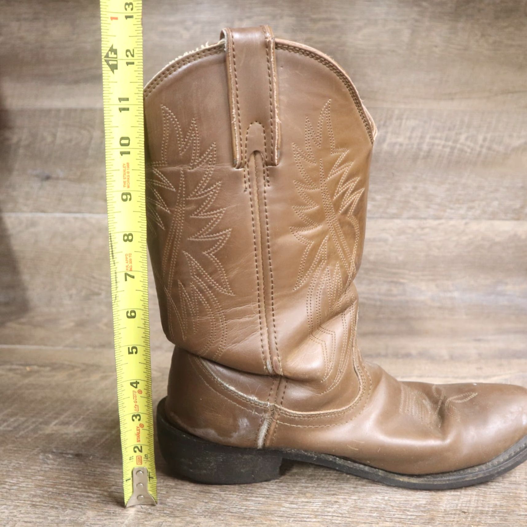 Justin Boots Justin Leather Boots Western Cowboy 12" Leather upper Adult Men's Size 13 Size US 13 / EU 46 - 8 Thumbnail