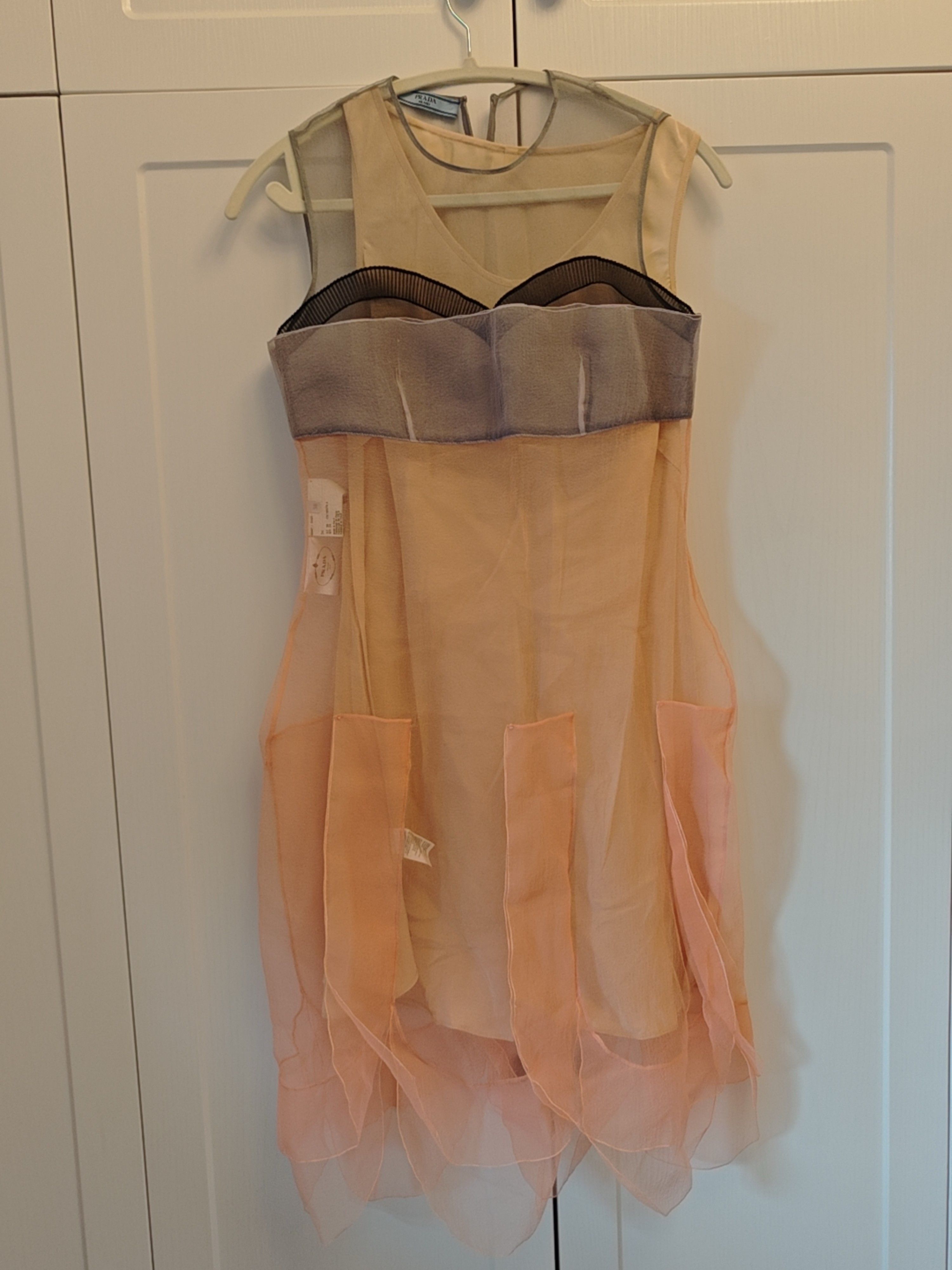 Prada Prada Sheer Panel Dress Size 38 Size XS / US 0-2 / IT 36-38 - 1 Thumbnail